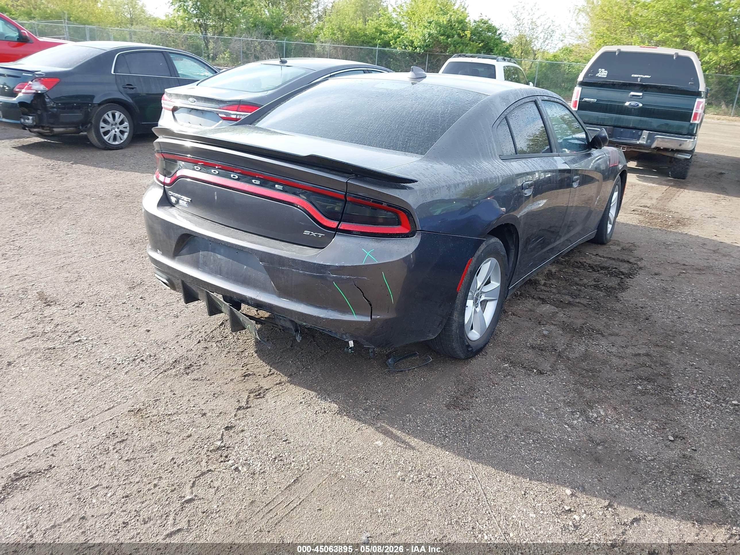 2016 Dodge Charger Sxt Gray vin: 2C3CDXHG4GH330388