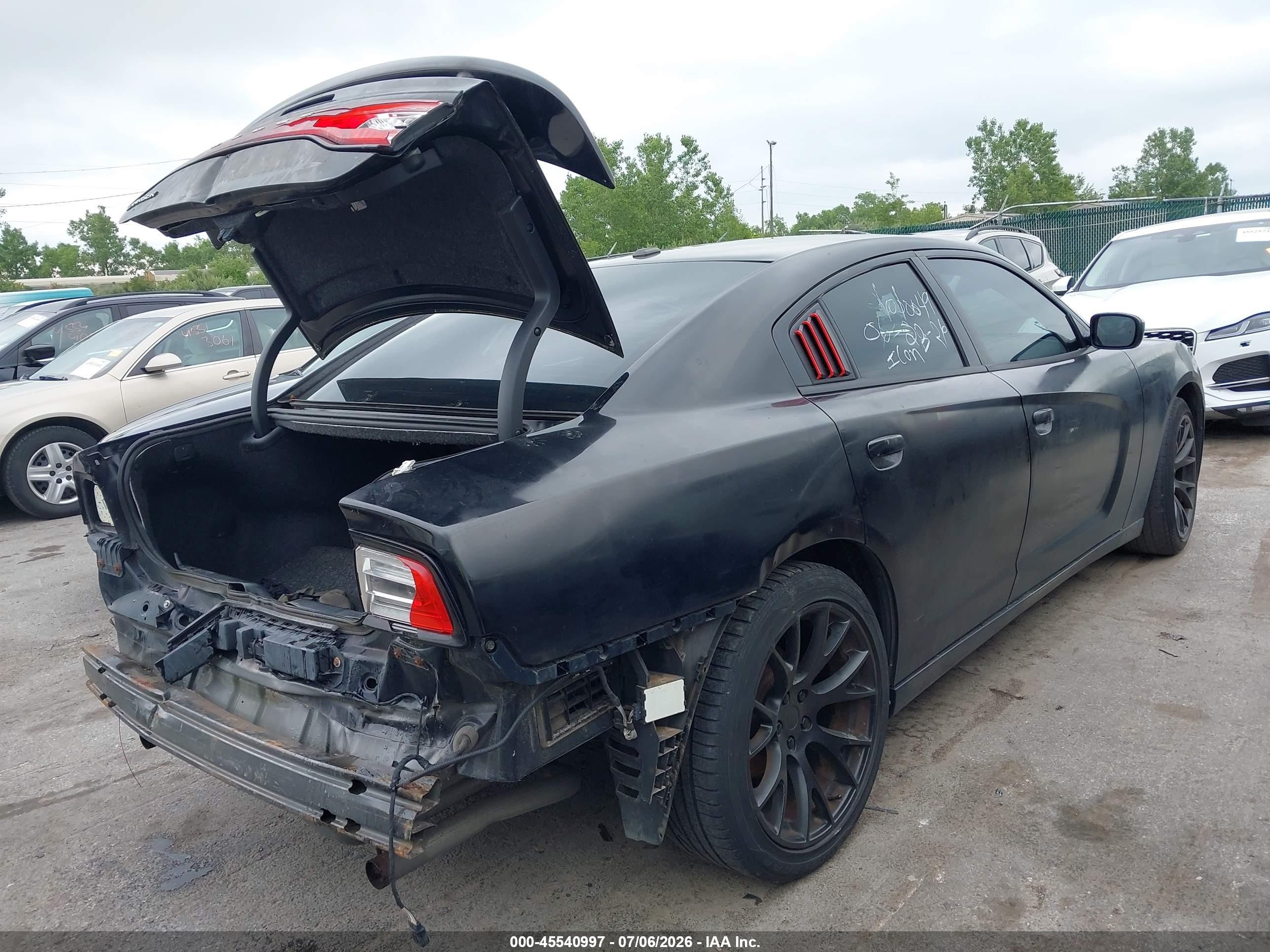 2012 Dodge Charger Sxt Black vin: 2C3CDXHG5CH215941
