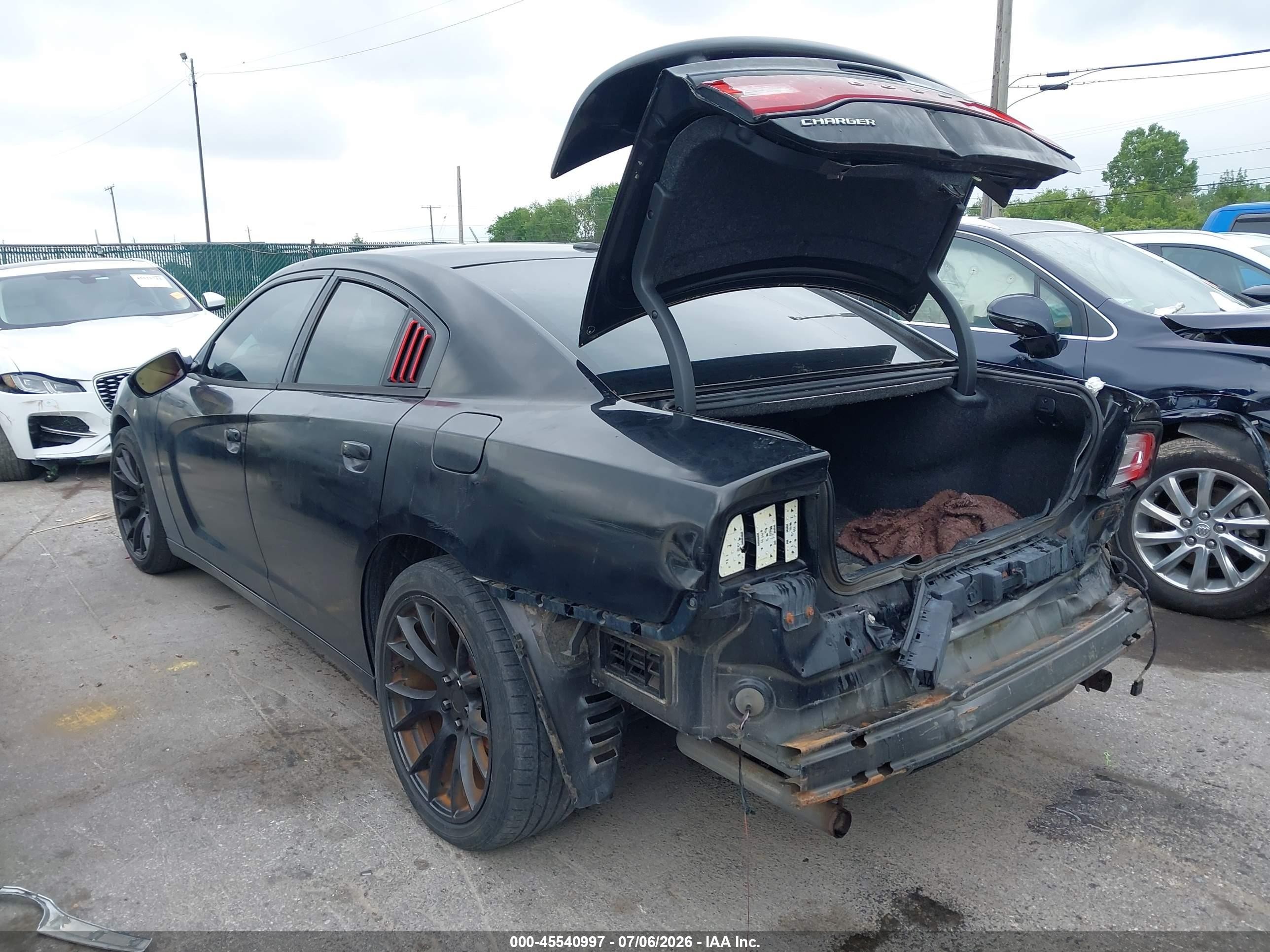 2012 Dodge Charger Sxt Black vin: 2C3CDXHG5CH215941