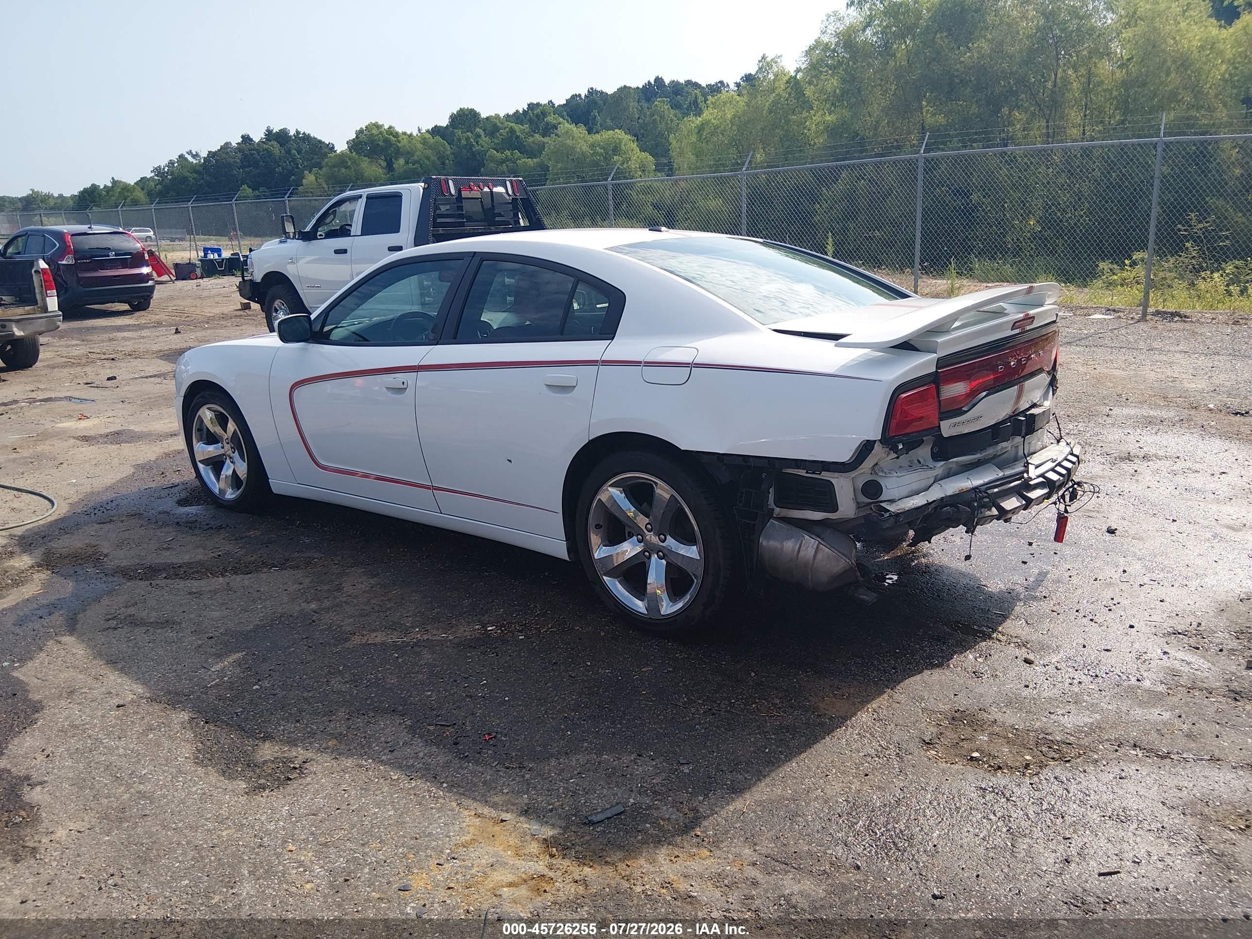 2012 Dodge Charger Sxt White vin: 2C3CDXHG5CH244601