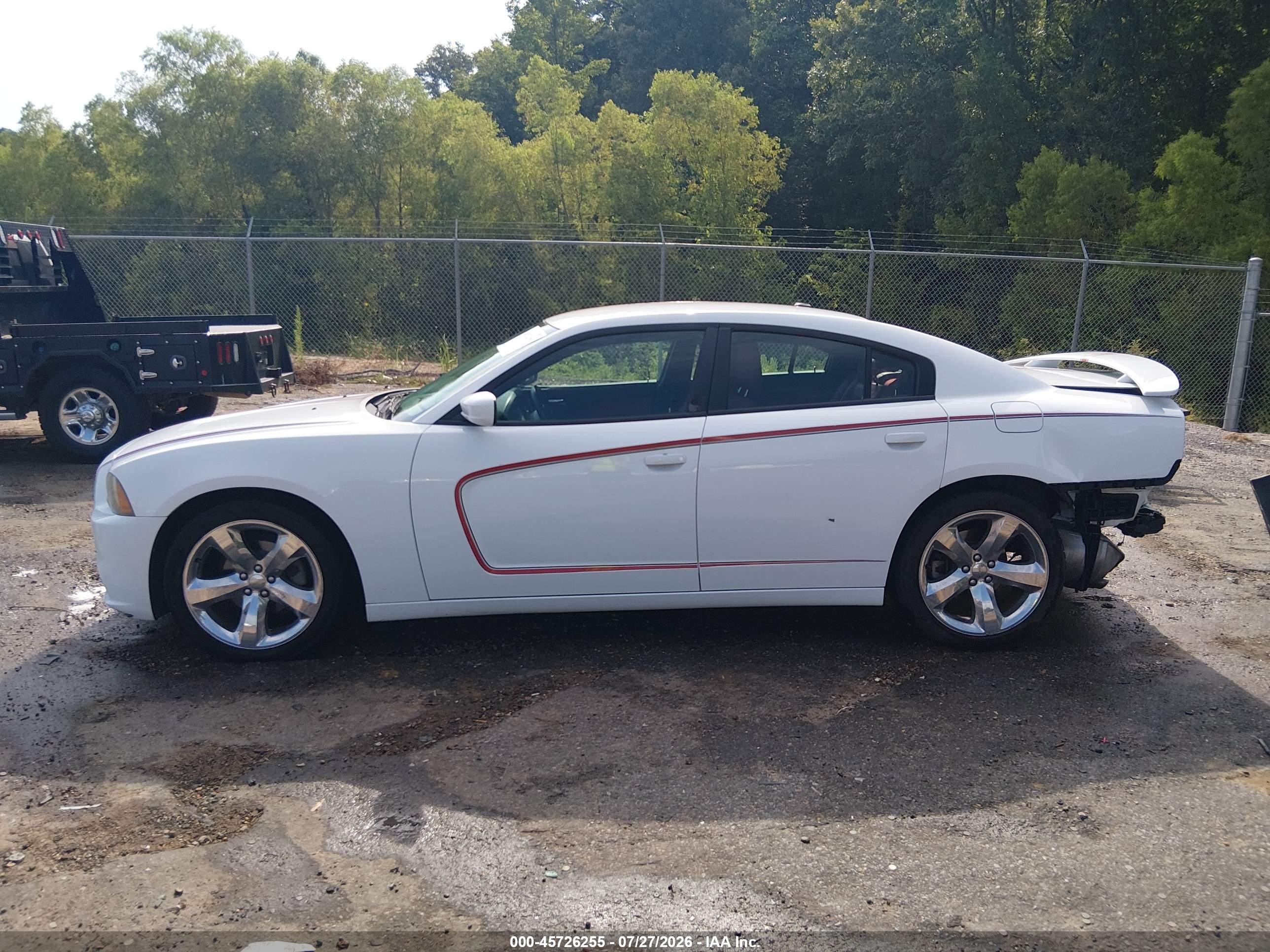 2012 Dodge Charger Sxt White vin: 2C3CDXHG5CH244601