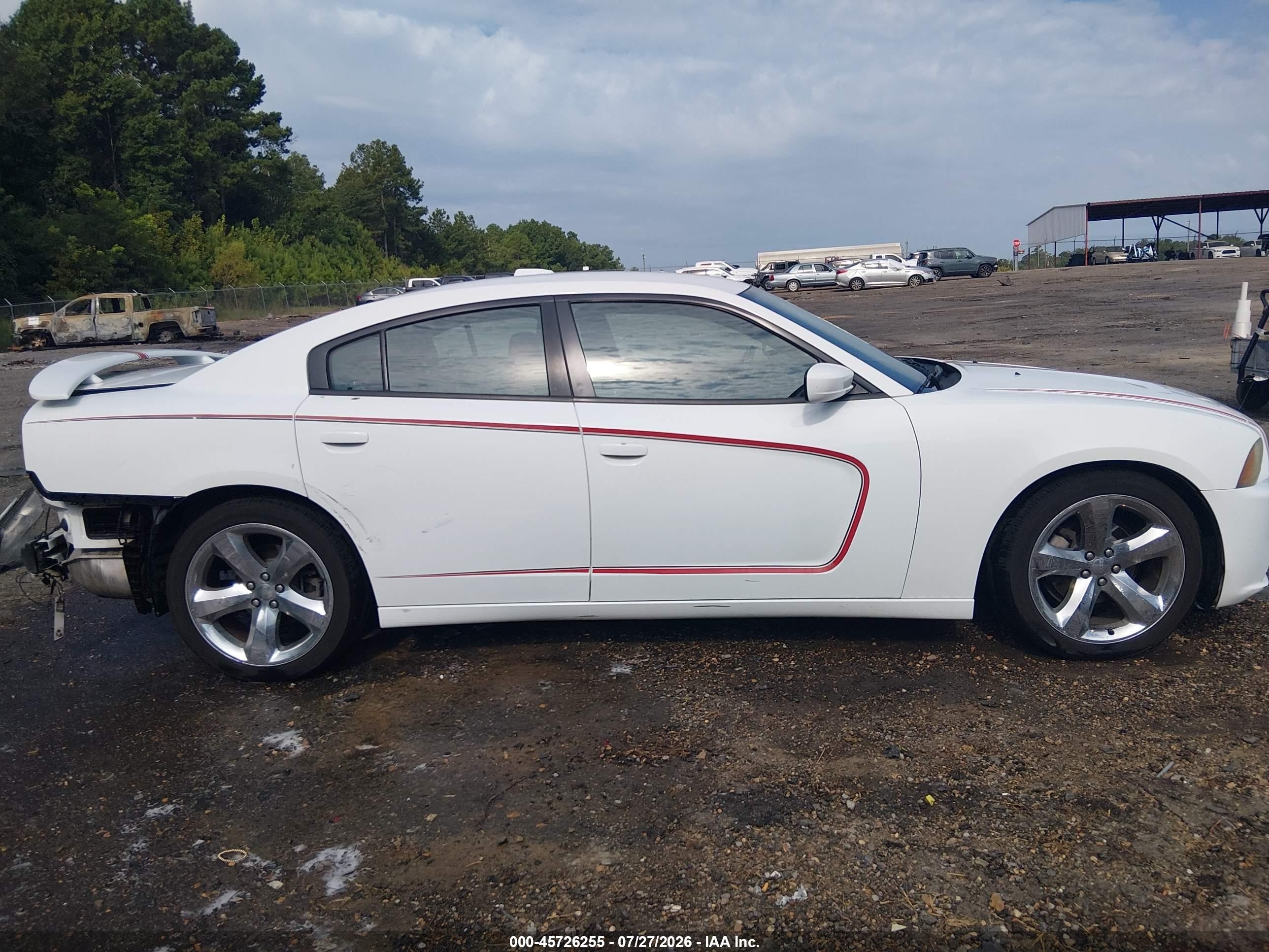 2012 Dodge Charger Sxt White vin: 2C3CDXHG5CH244601