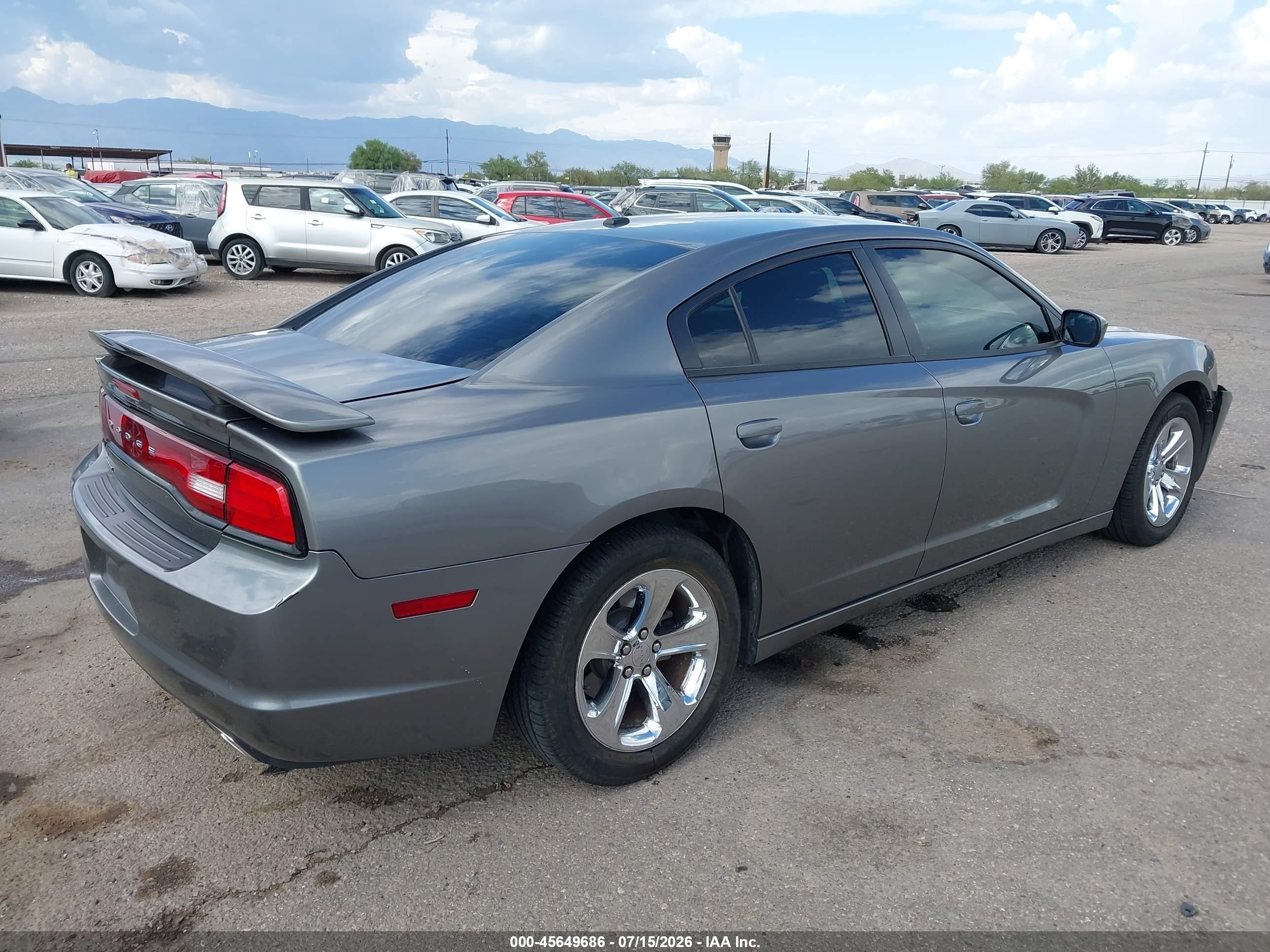 2012 Dodge Charger Sxt Gray vin: 2C3CDXHG5CH260992