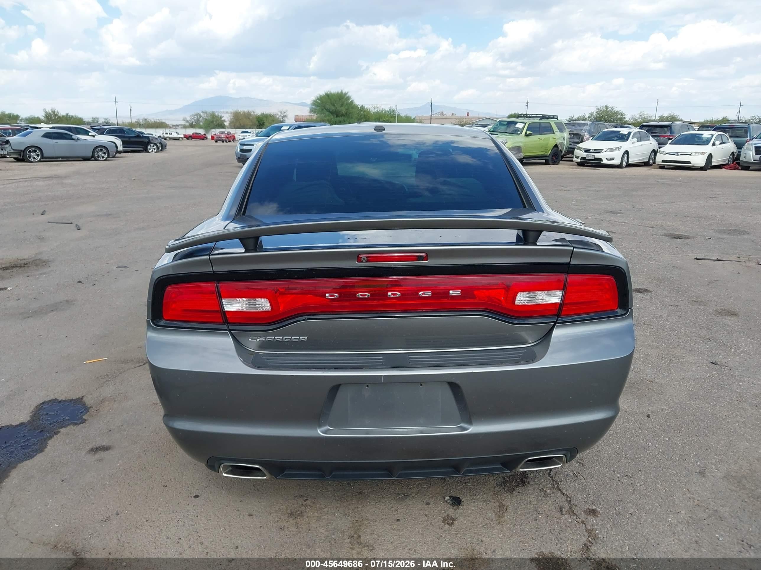2012 Dodge Charger Sxt Gray vin: 2C3CDXHG5CH260992
