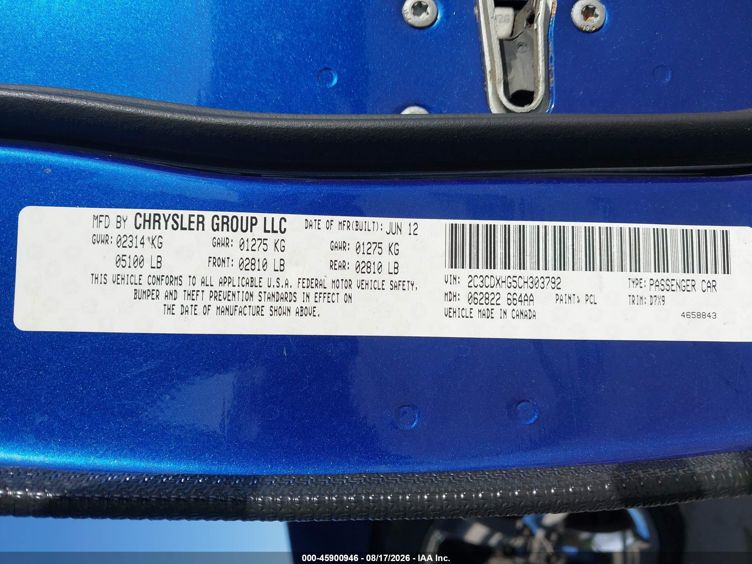 2012 Dodge Charger Sxt Синий vin: 2C3CDXHG5CH303792