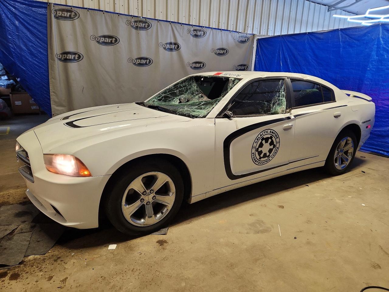2013 Dodge Charger Sxt White vin: 2C3CDXHG5DH592478