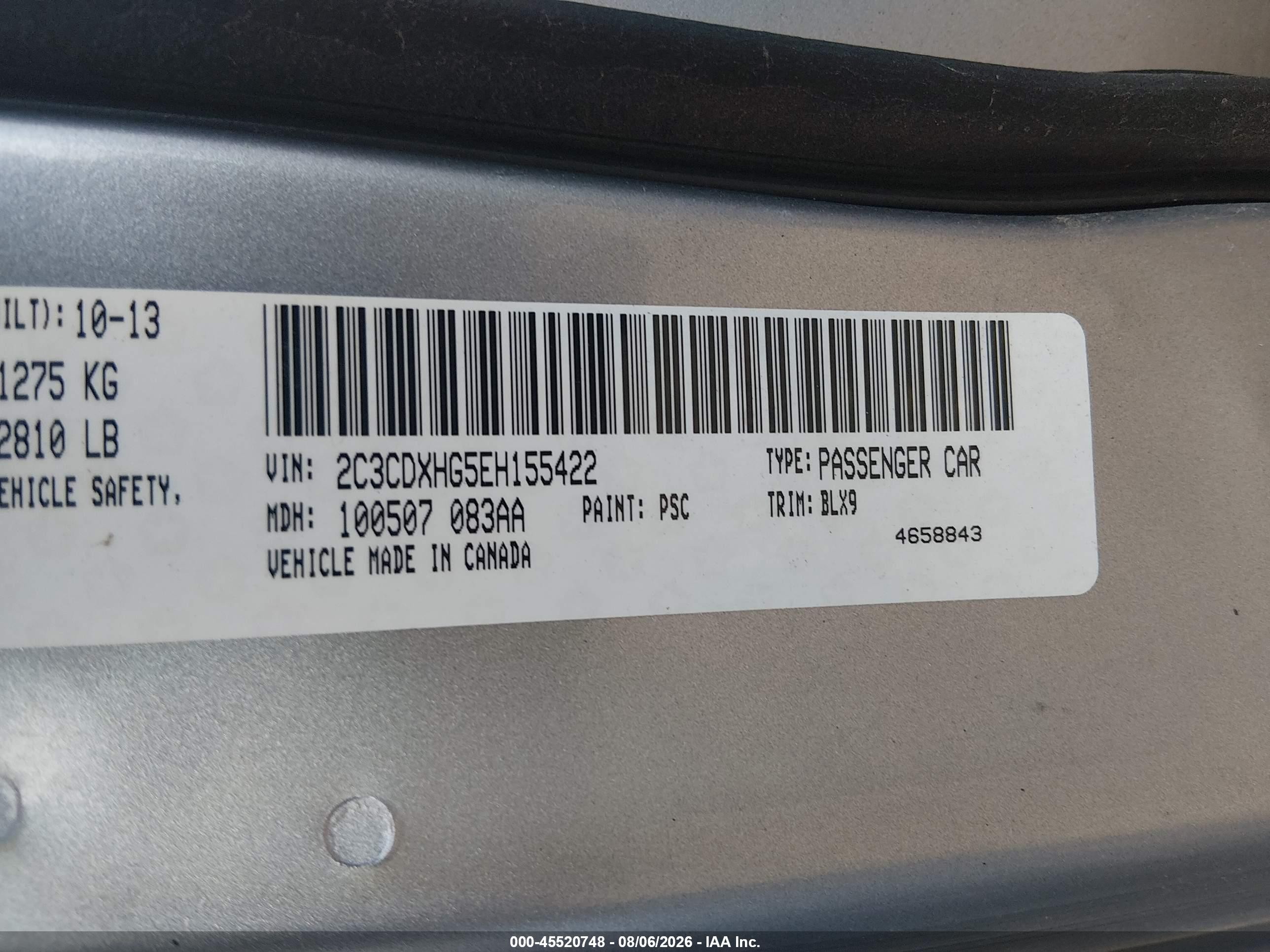 2014 Dodge Charger Sxt Plus Серый vin: 2C3CDXHG5EH155422