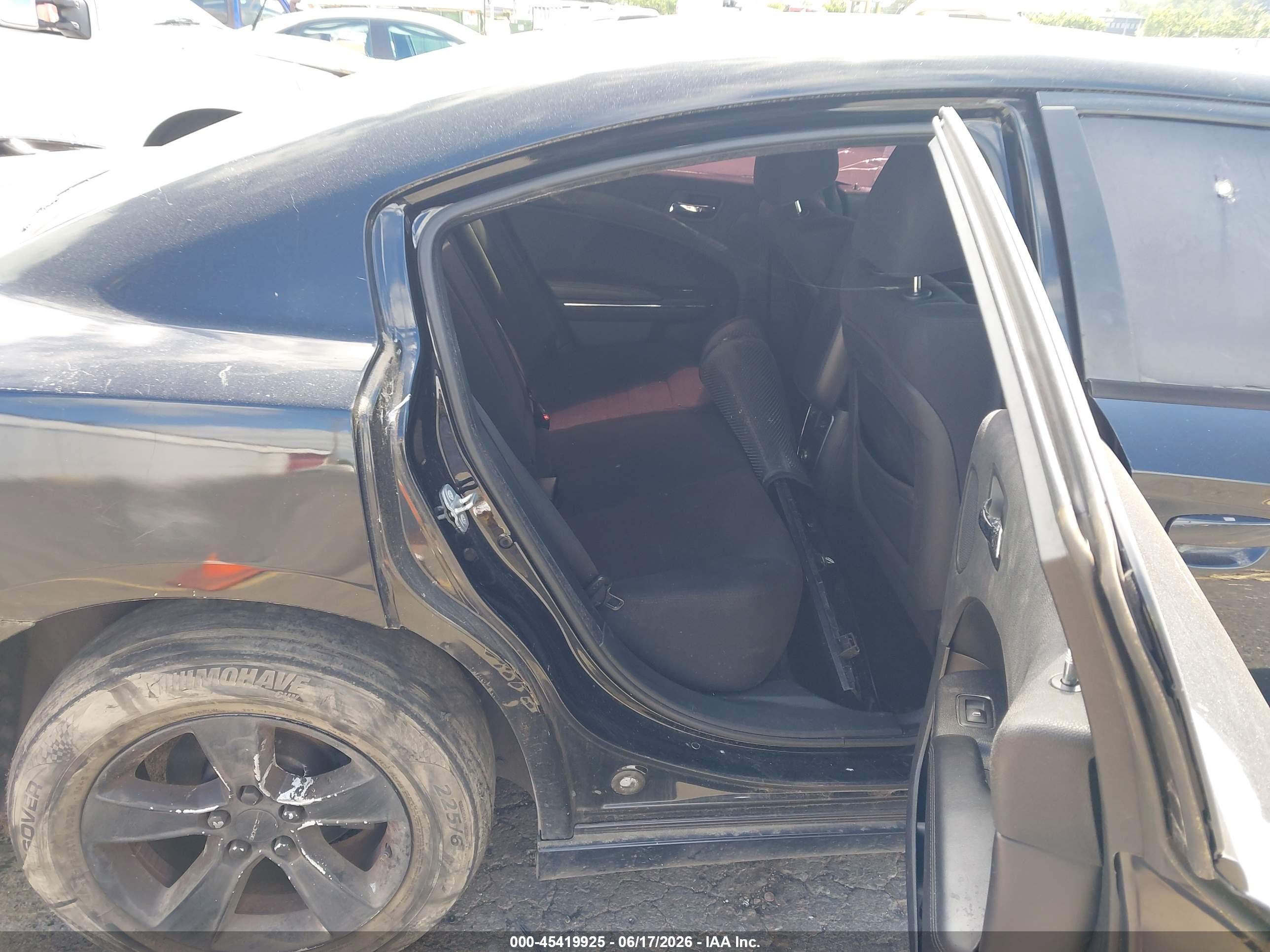 2014 Dodge Charger Sxt Black vin: 2C3CDXHG5EH161298