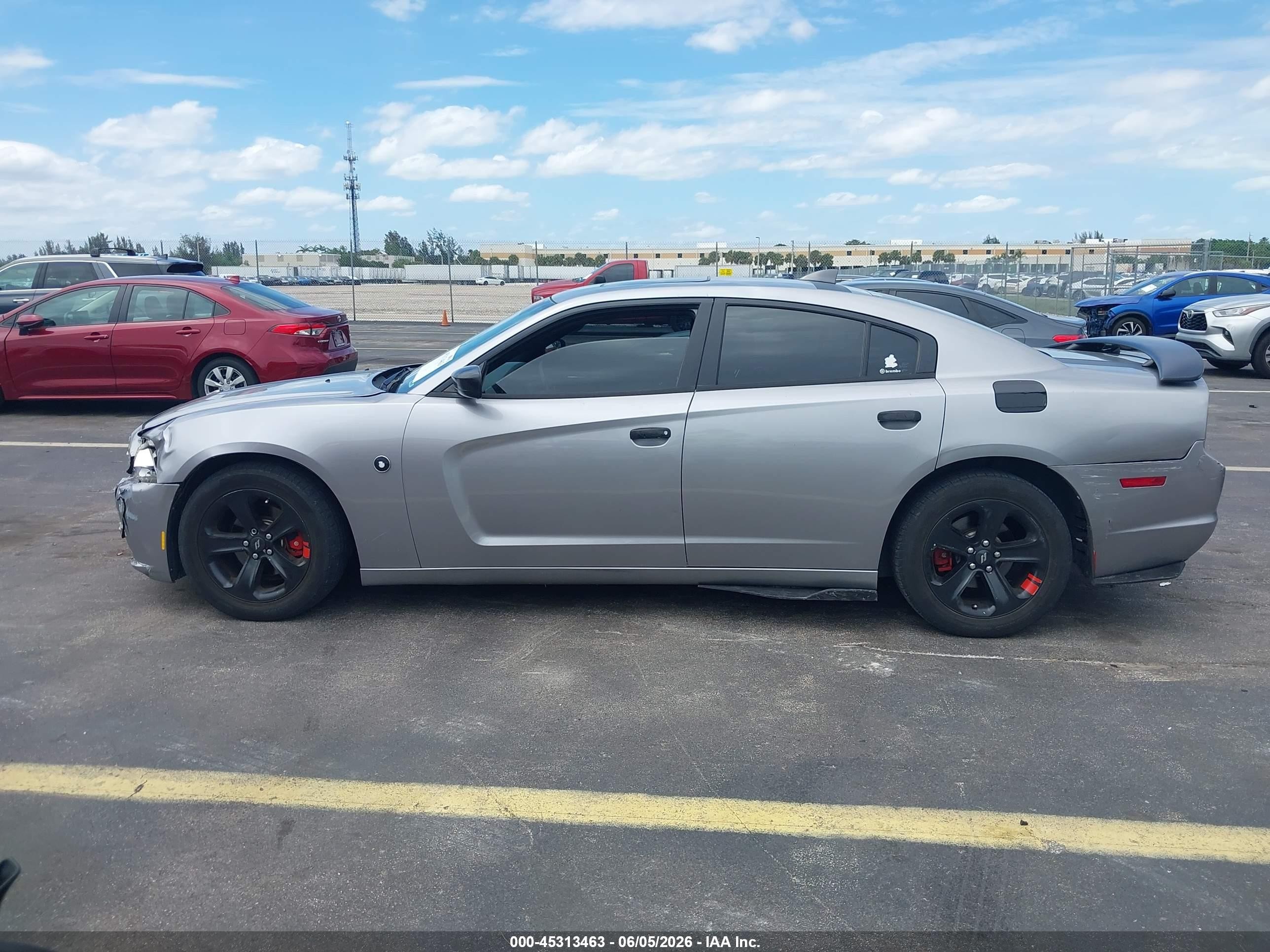 2014 Dodge Charger Sxt Gray vin: 2C3CDXHG5EH227185