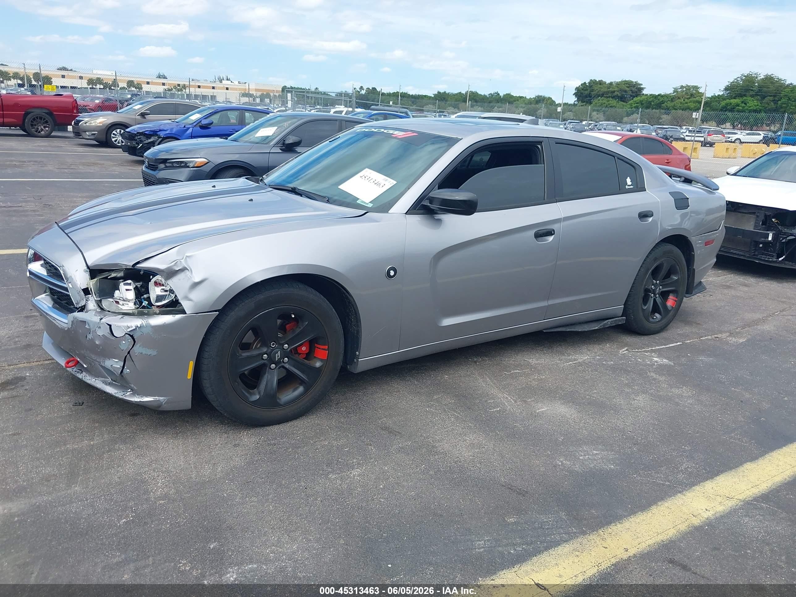 2014 Dodge Charger Sxt Gray vin: 2C3CDXHG5EH227185