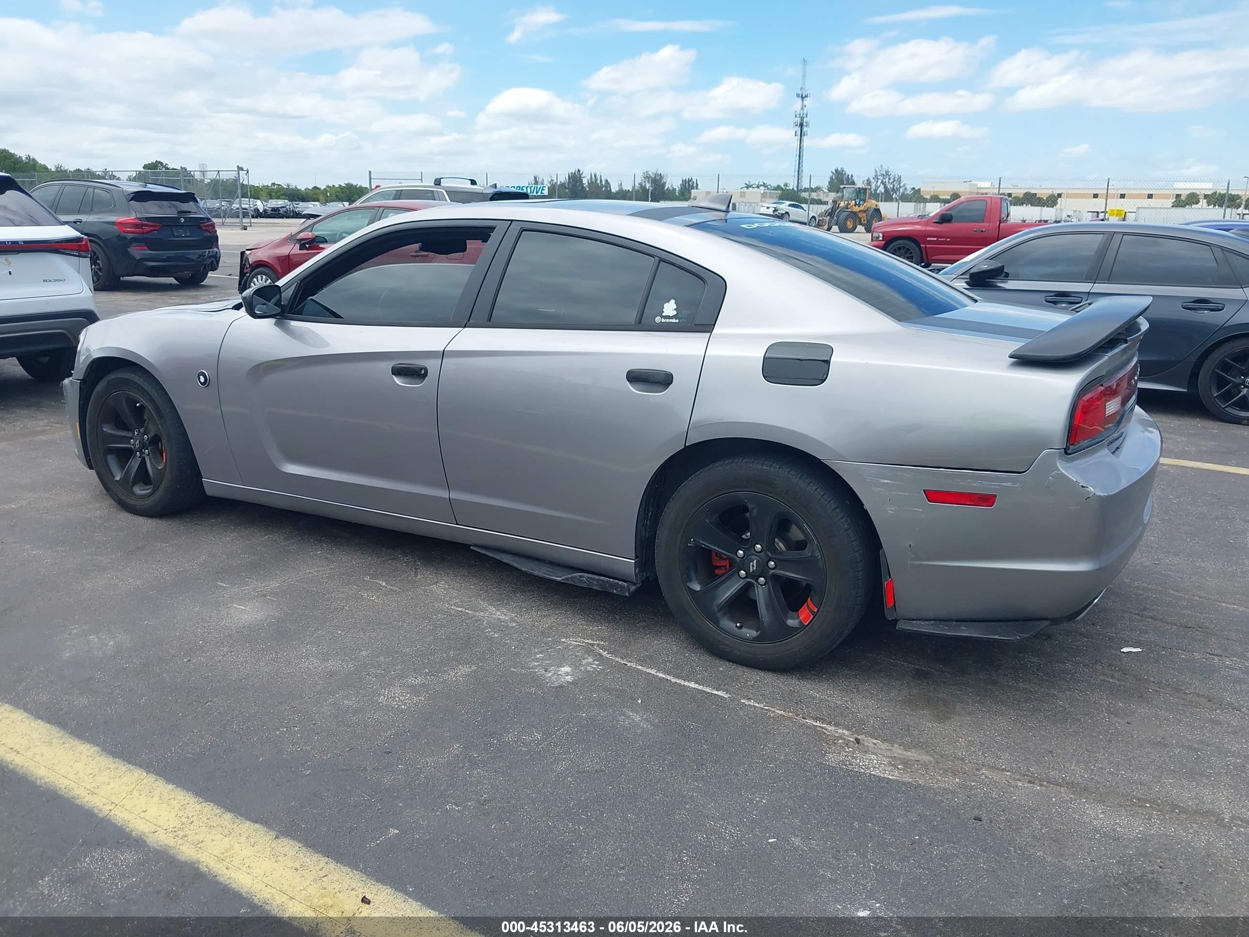 2014 Dodge Charger Sxt Gray vin: 2C3CDXHG5EH227185