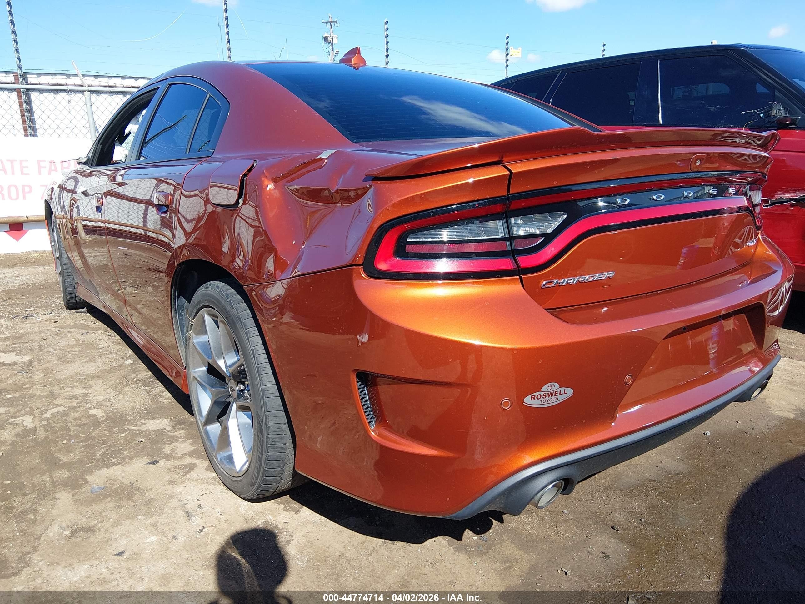 2020 Dodge Charger Gt Rwd Оранжевый vin: 2C3CDXHG5LH252049