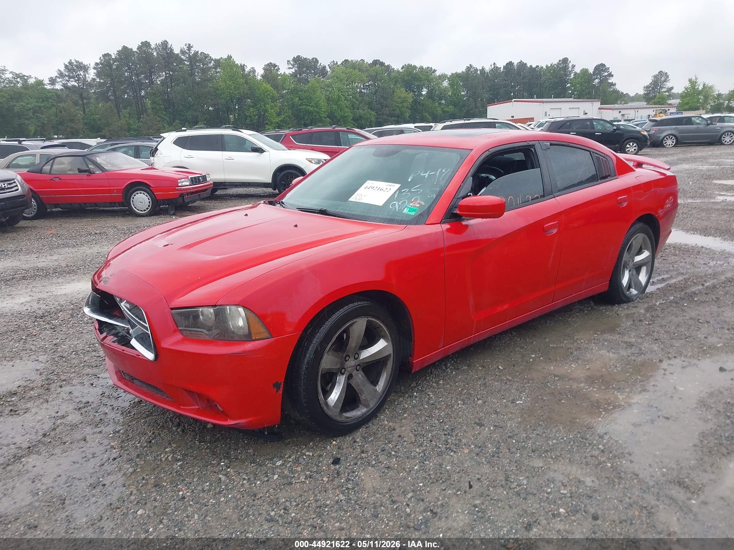 2012 Dodge Charger Sxt Red vin: 2C3CDXHG6CH135922