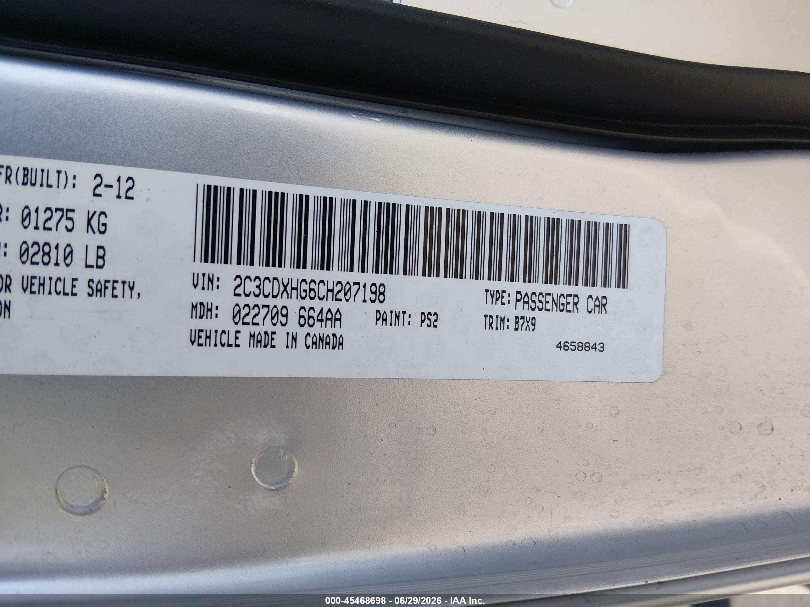 2012 Dodge Charger Sxt Silver vin: 2C3CDXHG6CH207198