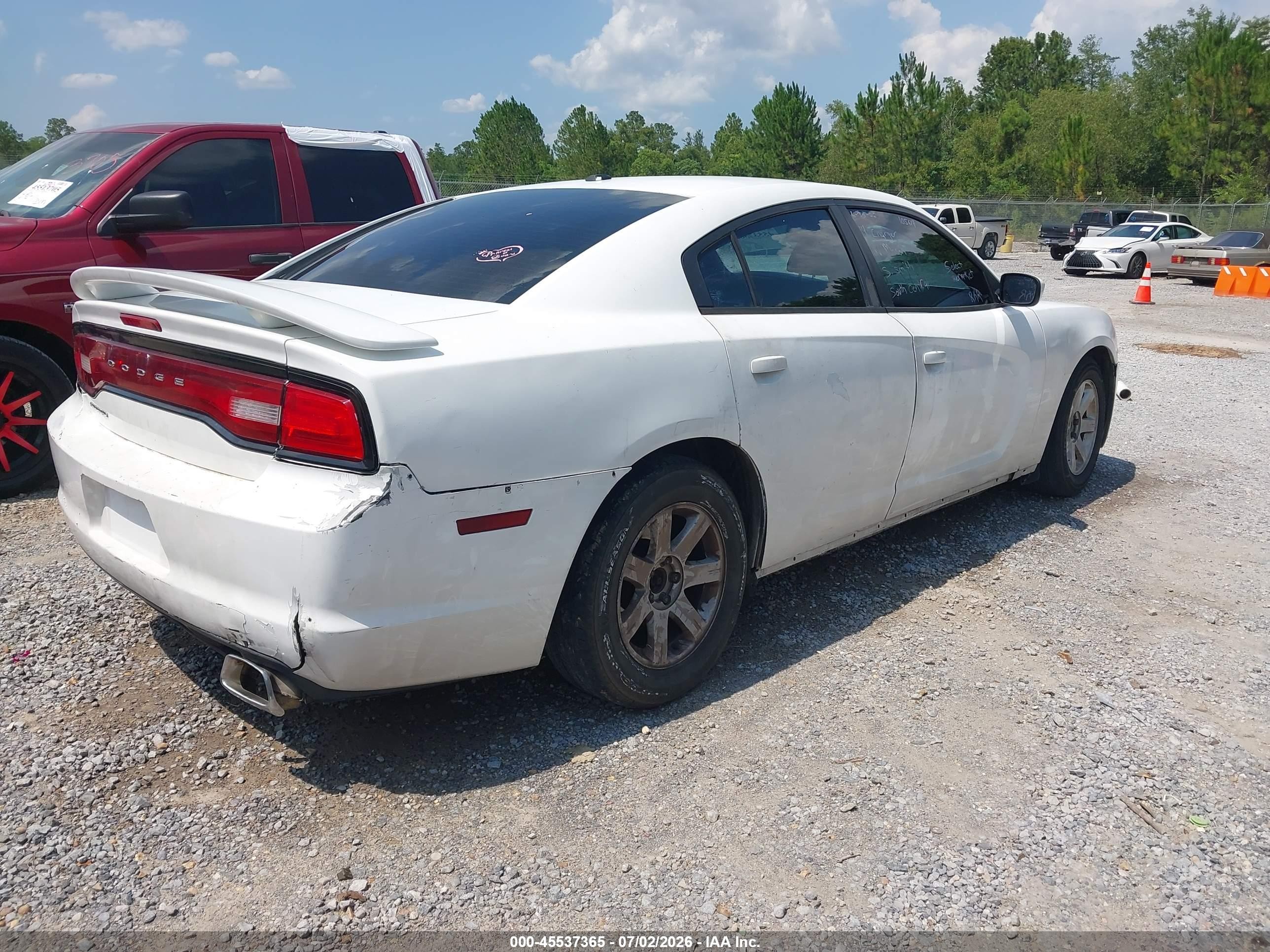 2014 Dodge Charger Sxt White vin: 2C3CDXHG6EH105614