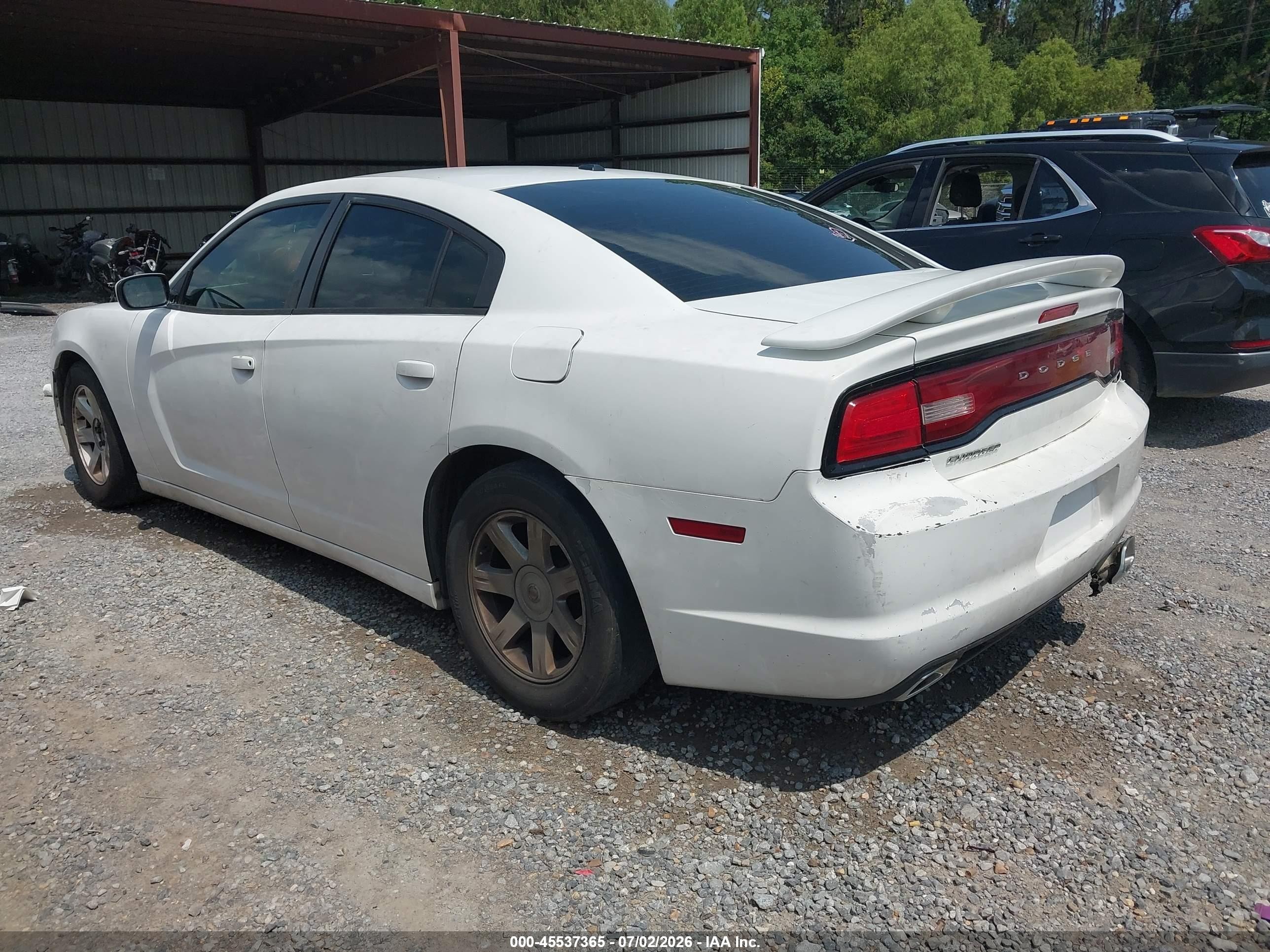 2014 Dodge Charger Sxt White vin: 2C3CDXHG6EH105614