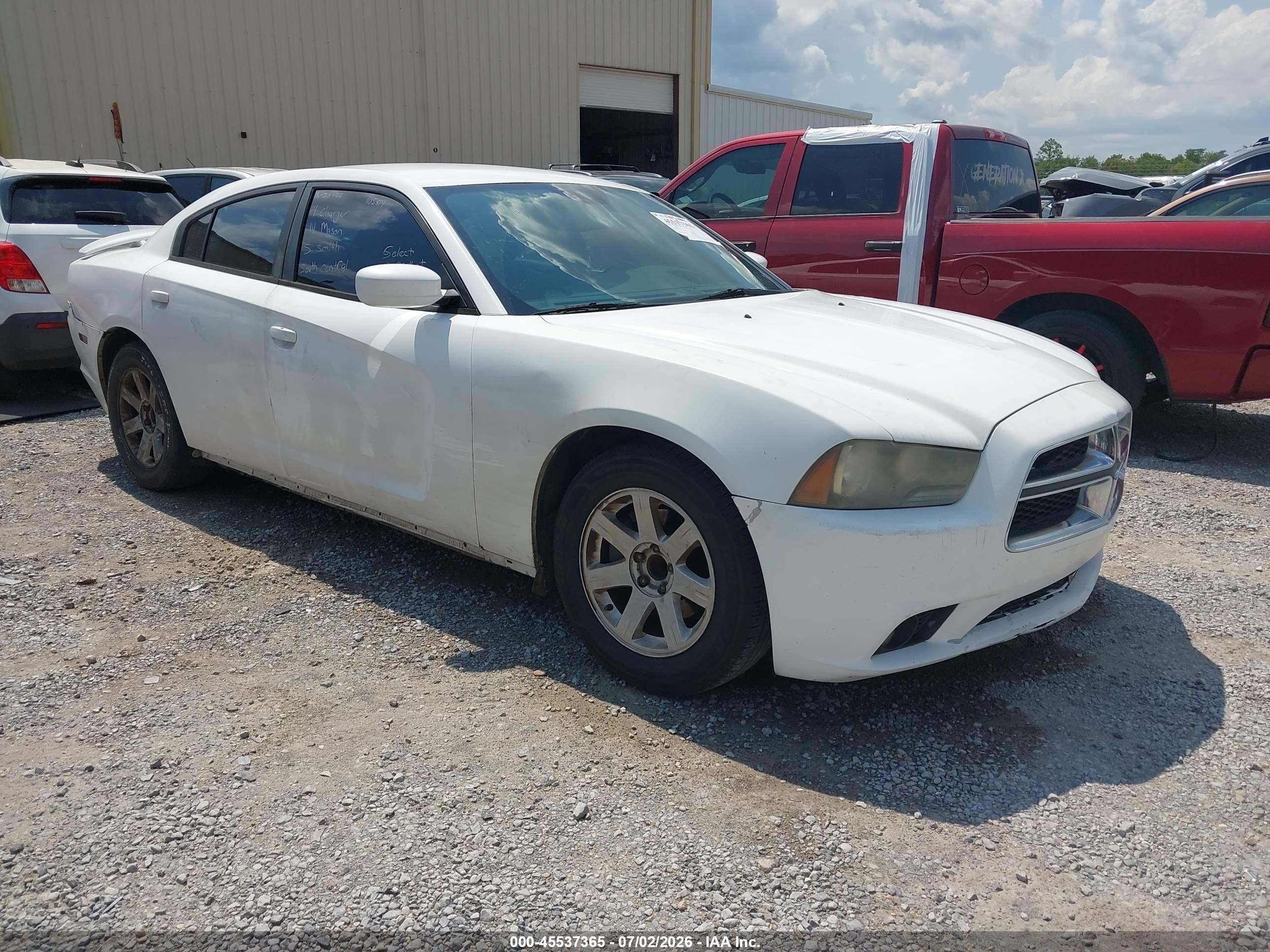 2014 Dodge Charger Sxt White vin: 2C3CDXHG6EH105614