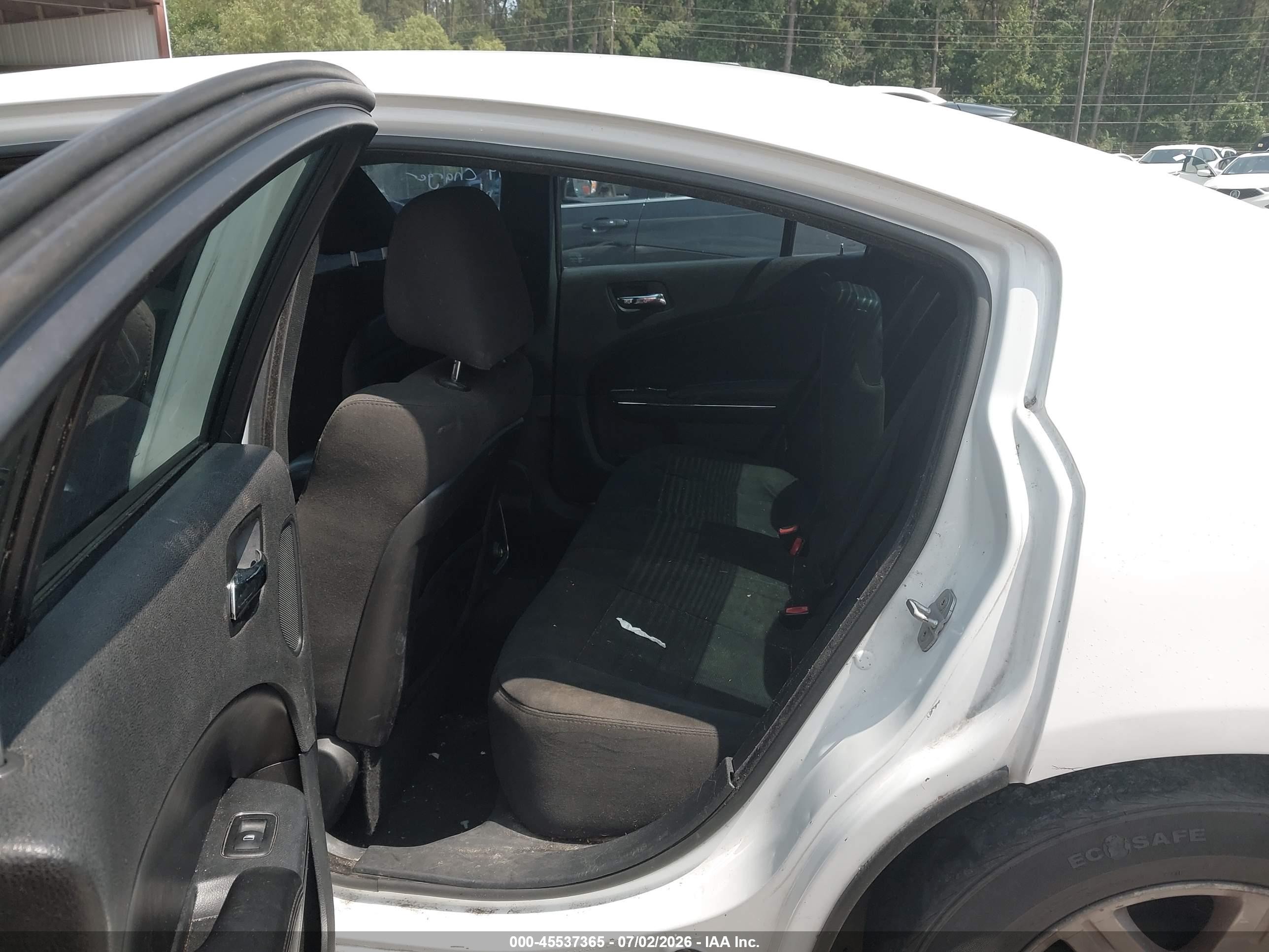 2014 Dodge Charger Sxt White vin: 2C3CDXHG6EH105614
