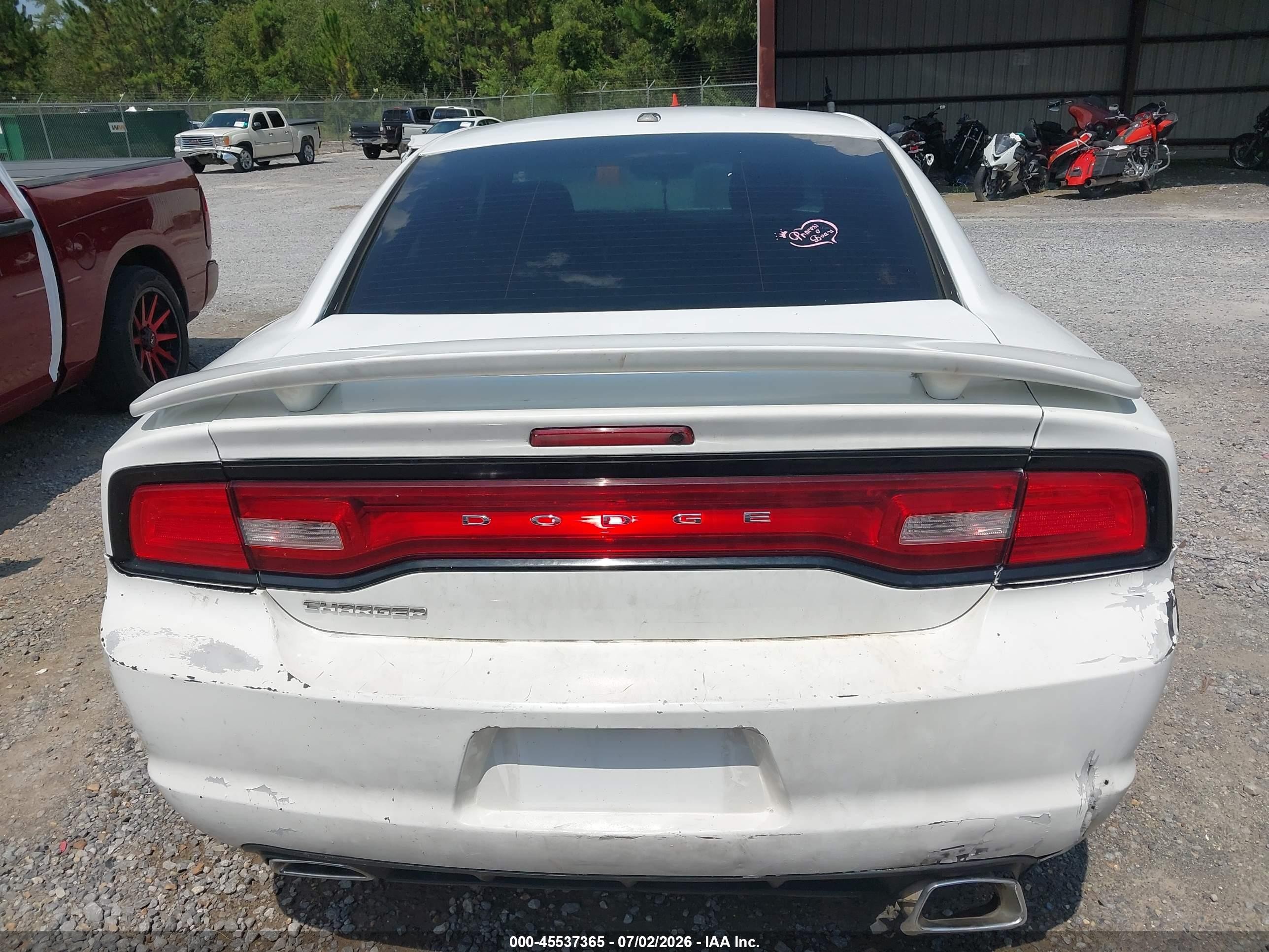 2014 Dodge Charger Sxt White vin: 2C3CDXHG6EH105614