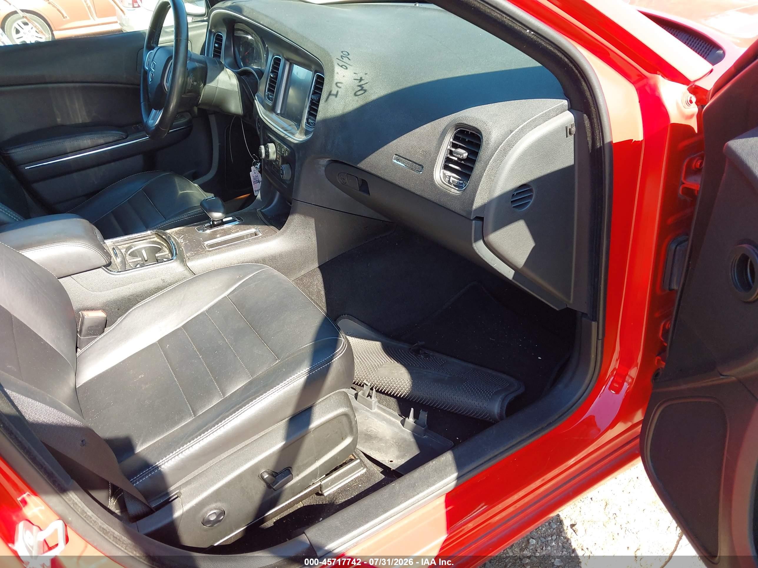 2014 Dodge Charger Sxt Plus Red vin: 2C3CDXHG6EH193547