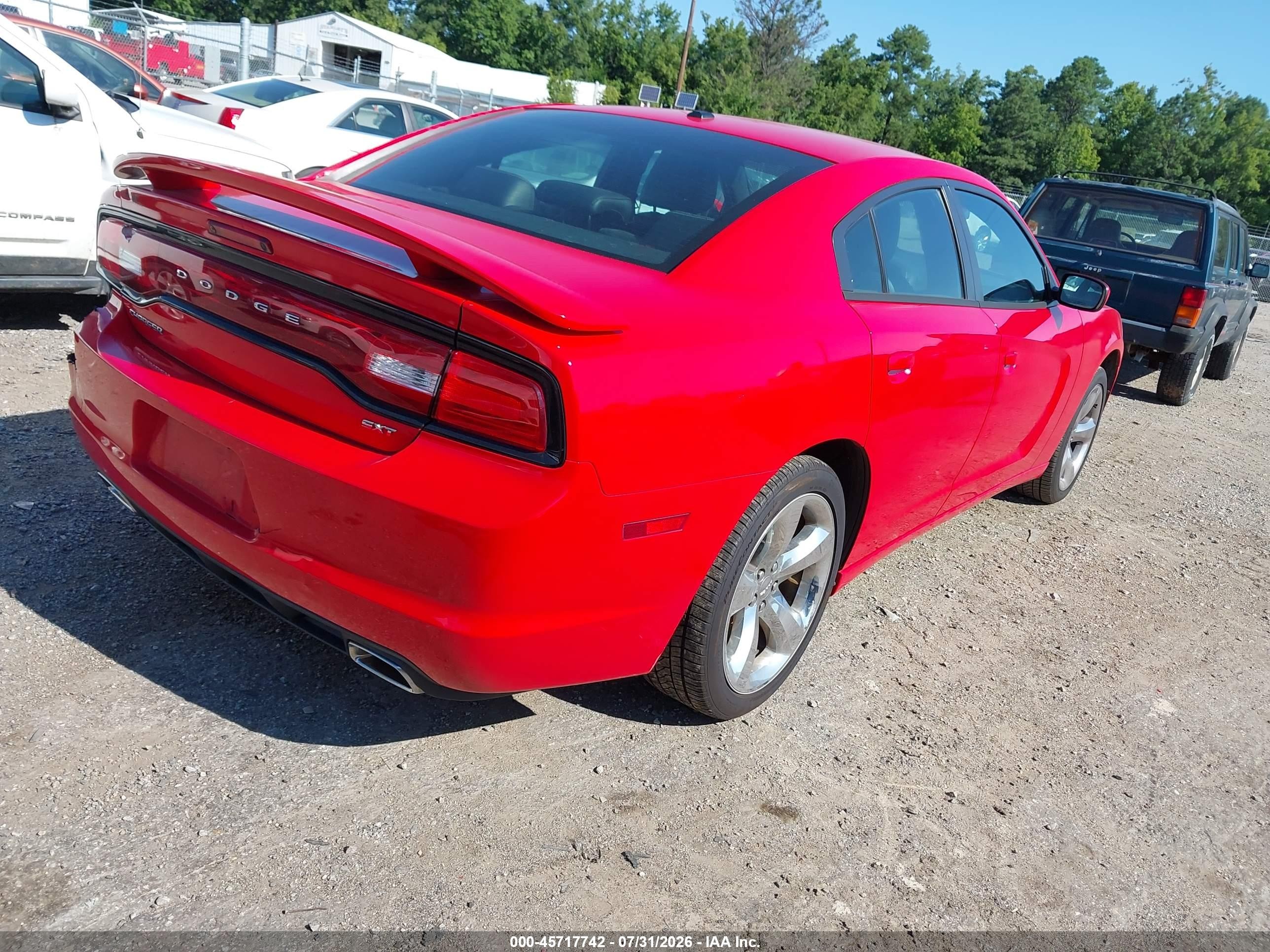 2014 Dodge Charger Sxt Plus Red vin: 2C3CDXHG6EH193547
