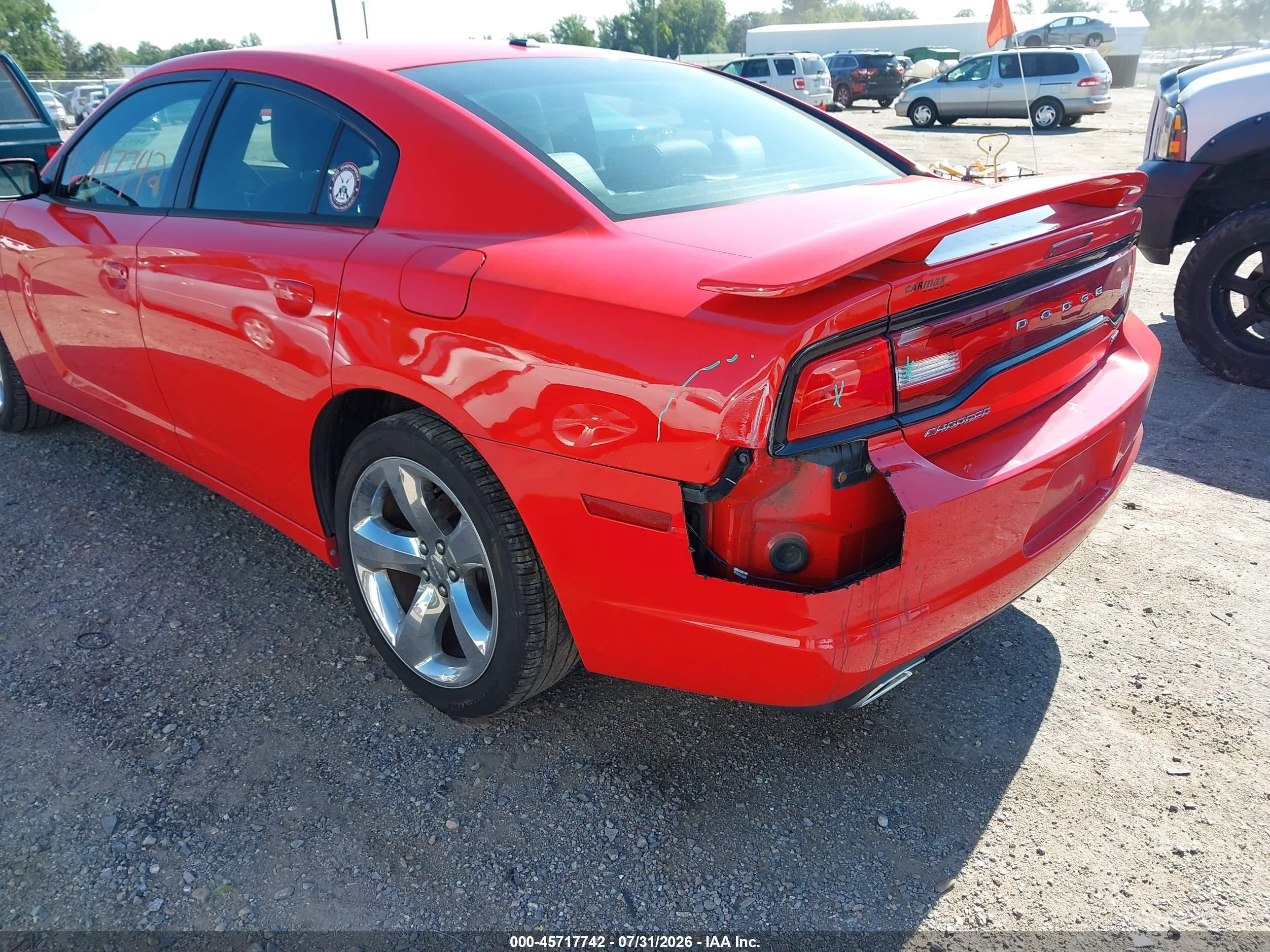 2014 Dodge Charger Sxt Plus Red vin: 2C3CDXHG6EH193547