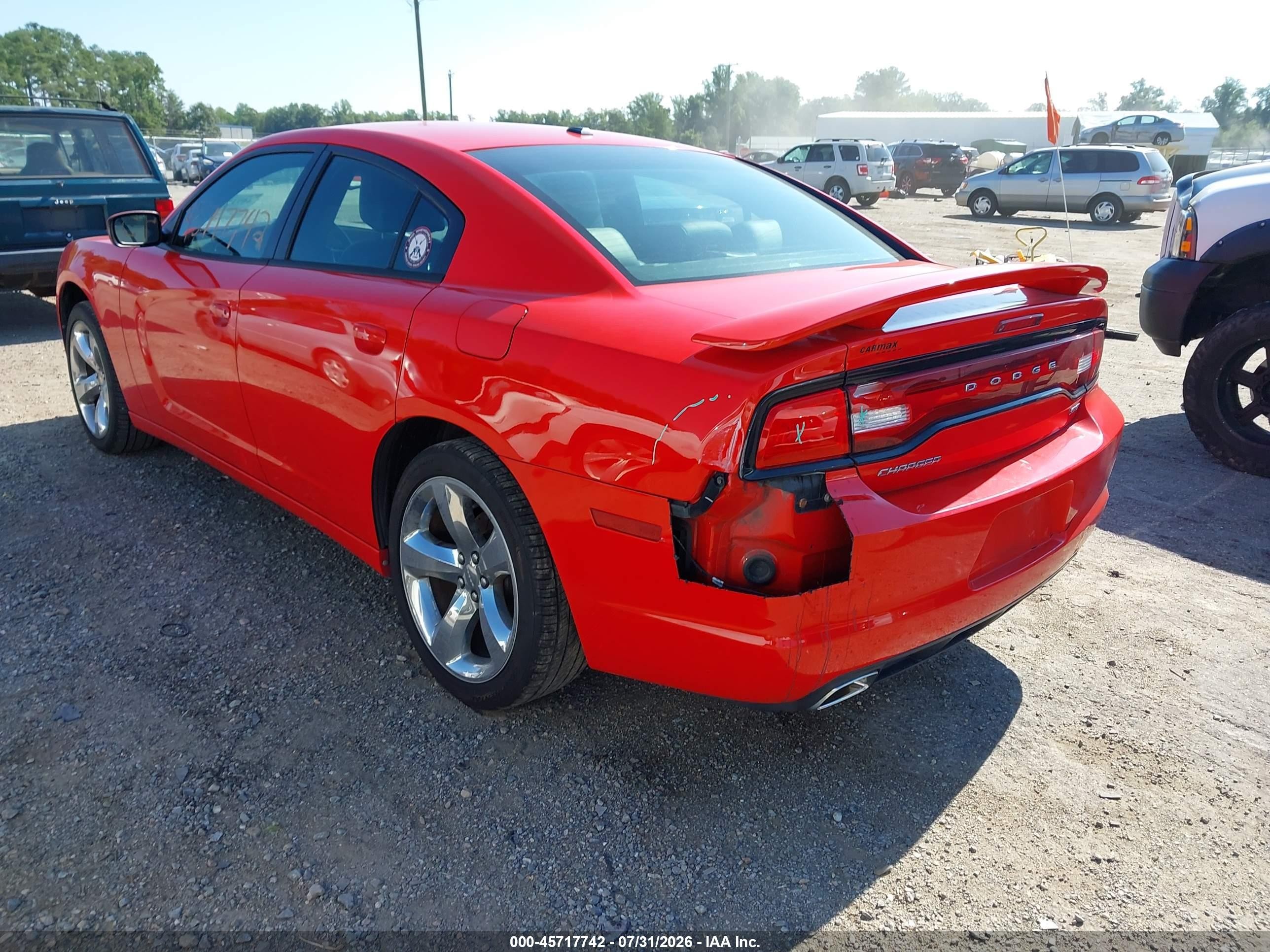 2014 Dodge Charger Sxt Plus Red vin: 2C3CDXHG6EH193547