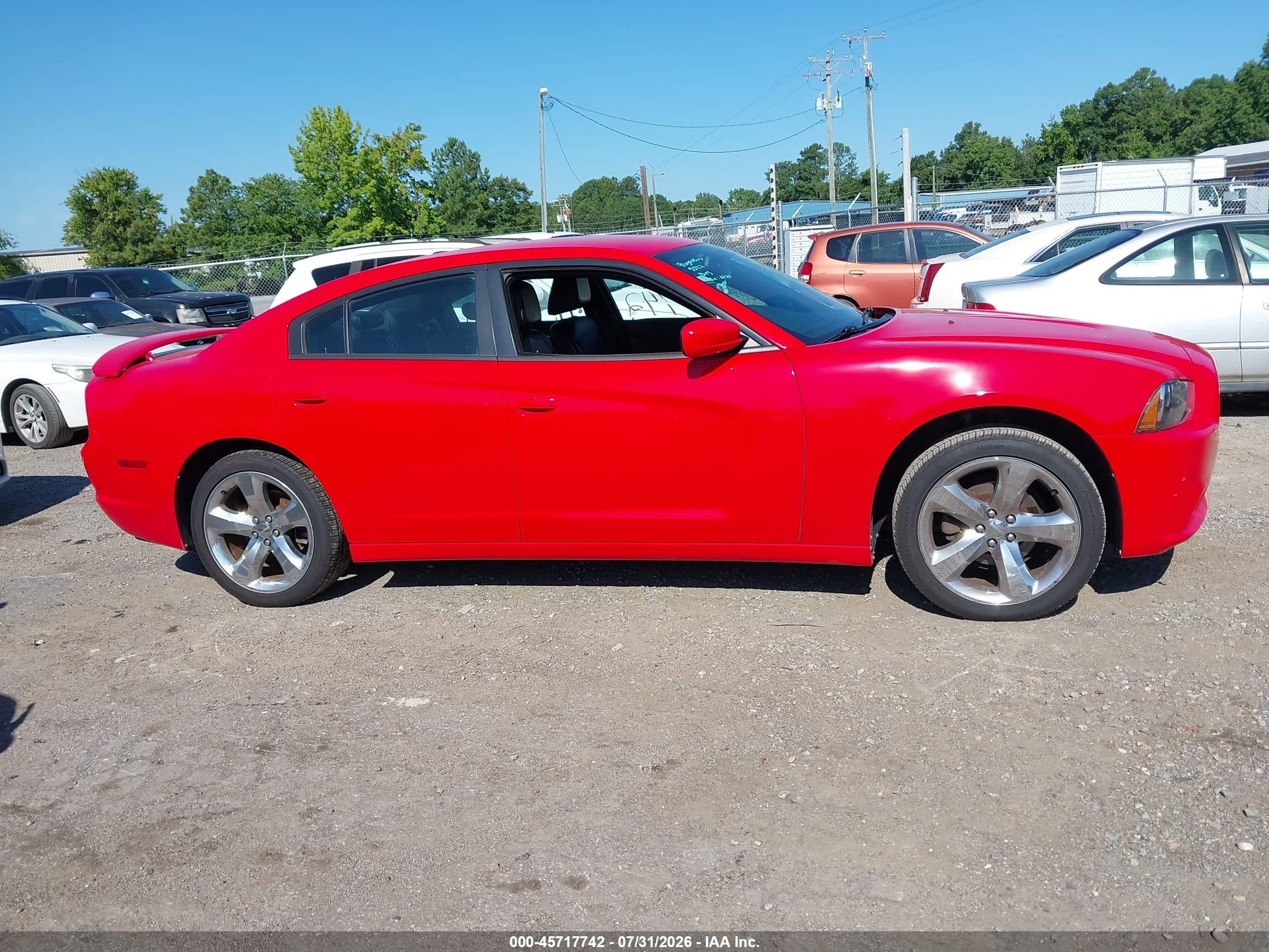 2014 Dodge Charger Sxt Plus Red vin: 2C3CDXHG6EH193547