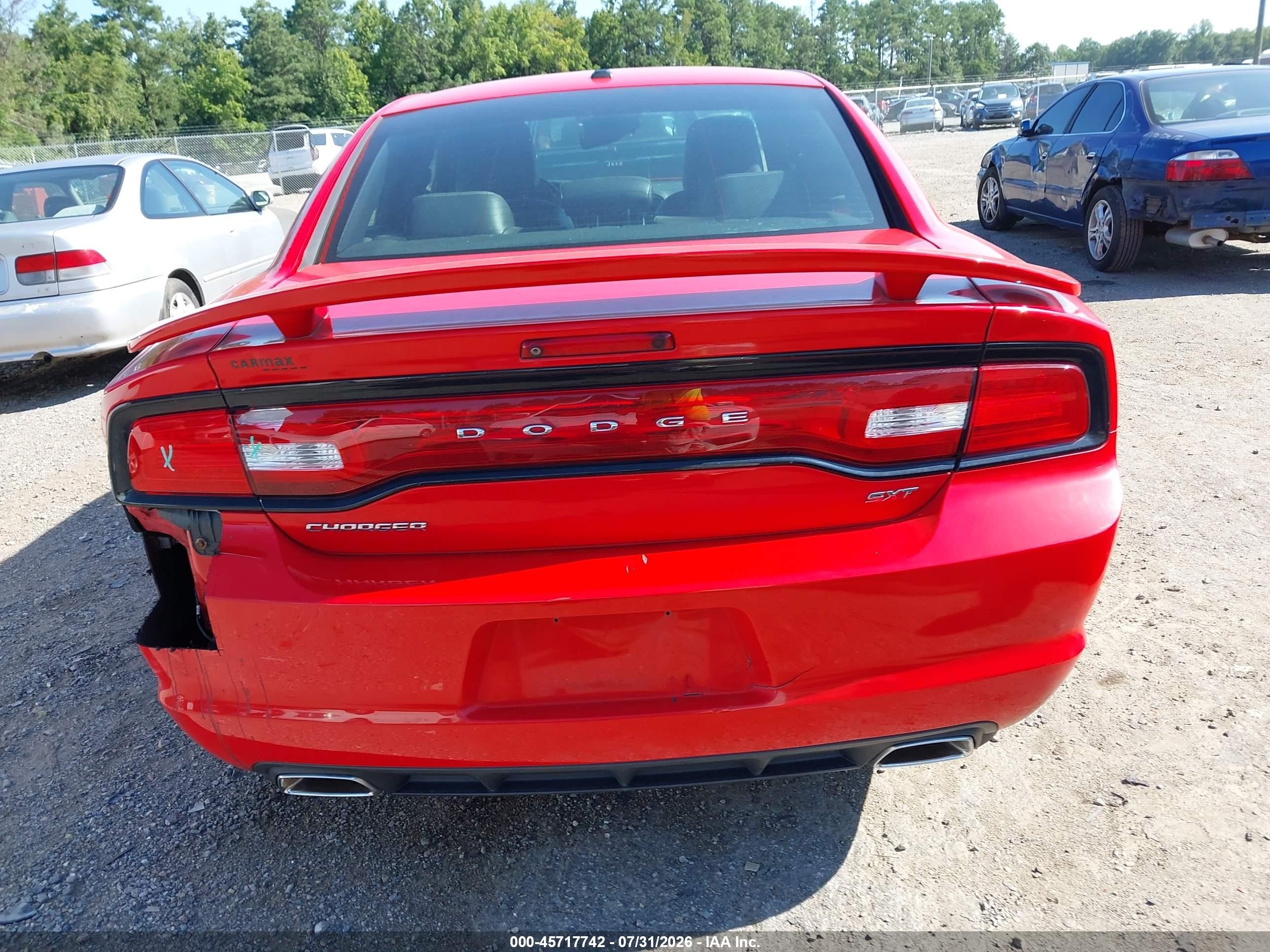 2014 Dodge Charger Sxt Plus Red vin: 2C3CDXHG6EH193547