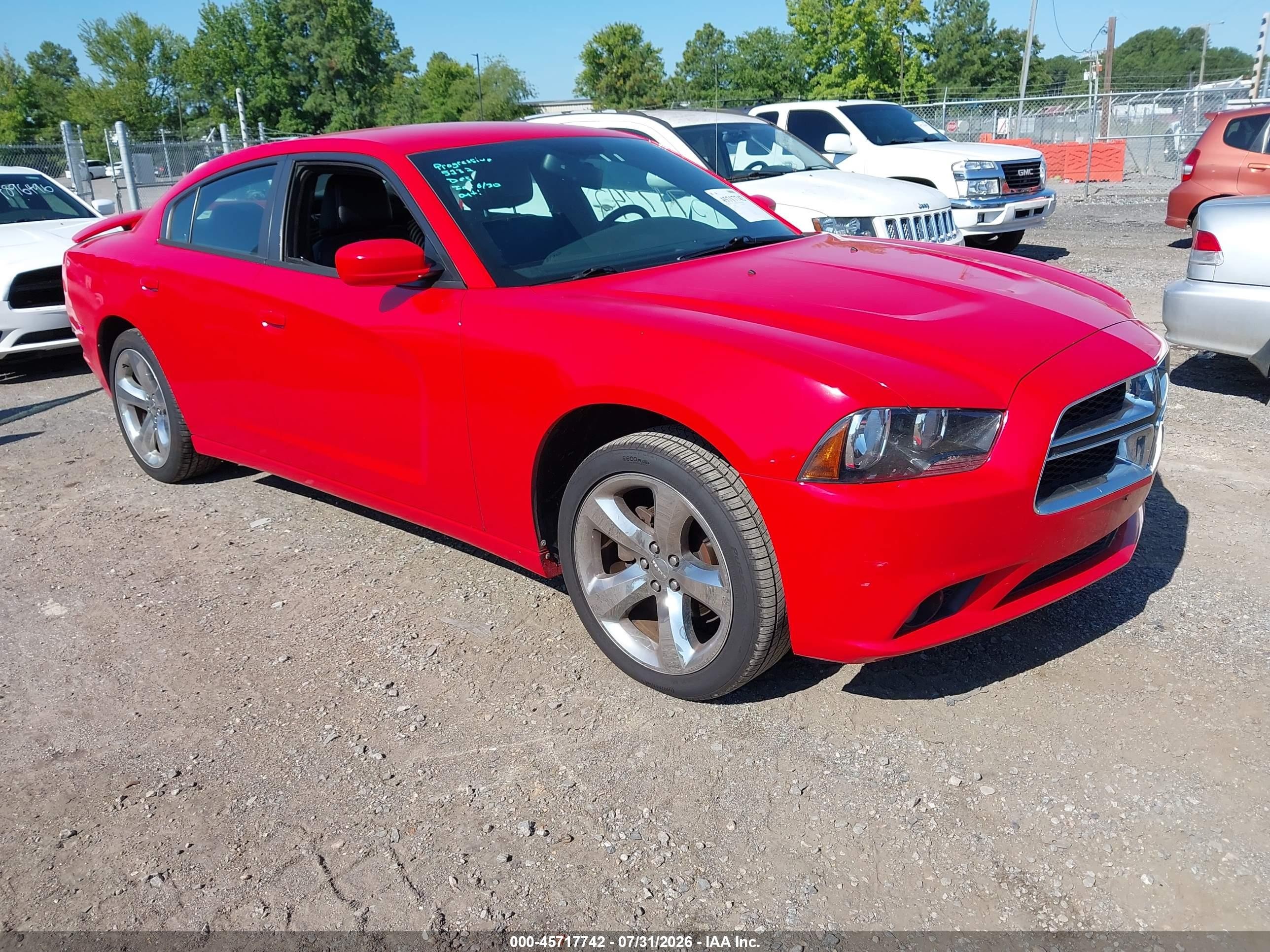 2014 Dodge Charger Sxt Plus Red vin: 2C3CDXHG6EH193547