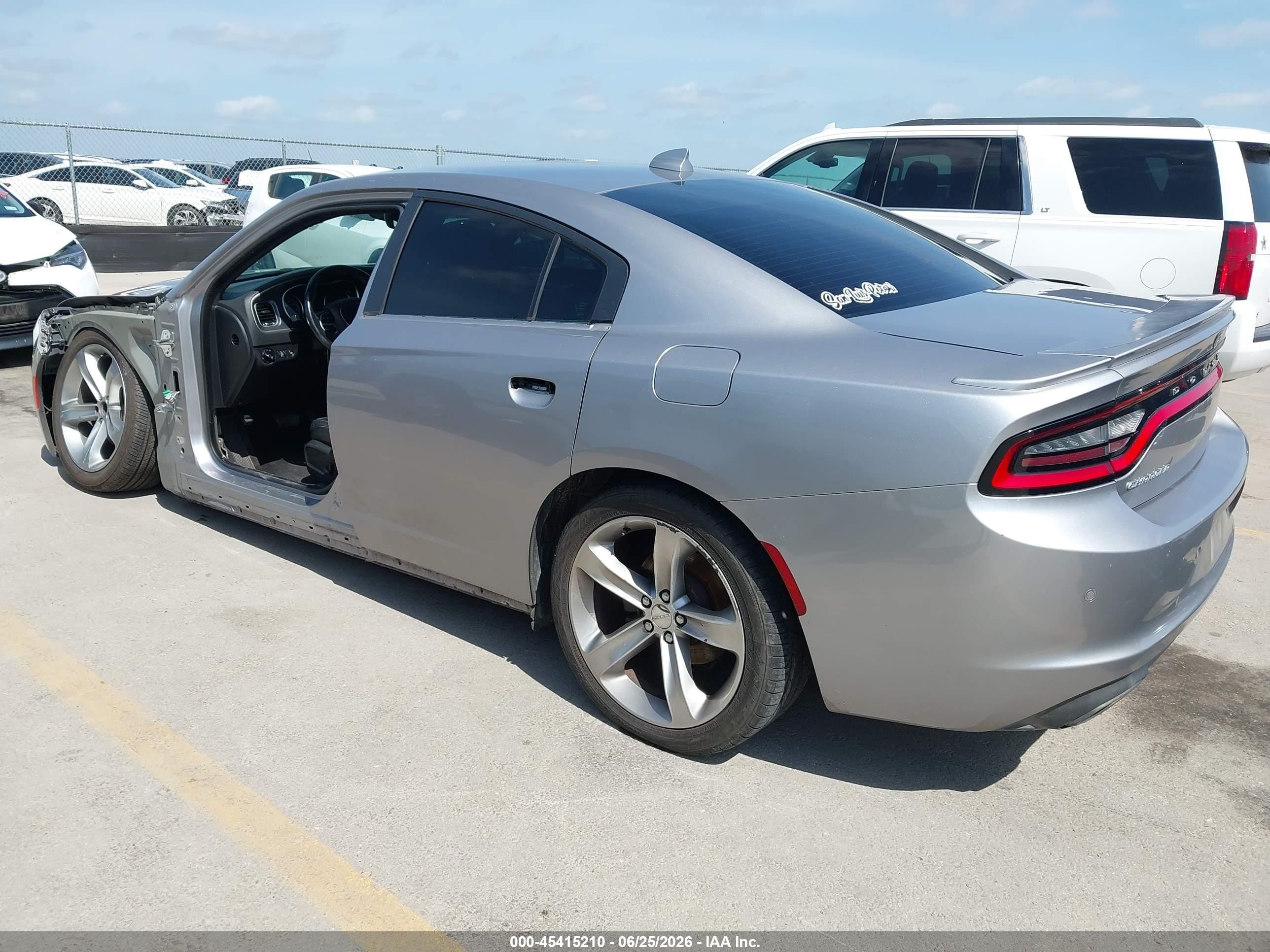 2015 Dodge Charger Sxt Silver vin: 2C3CDXHG6FH724960