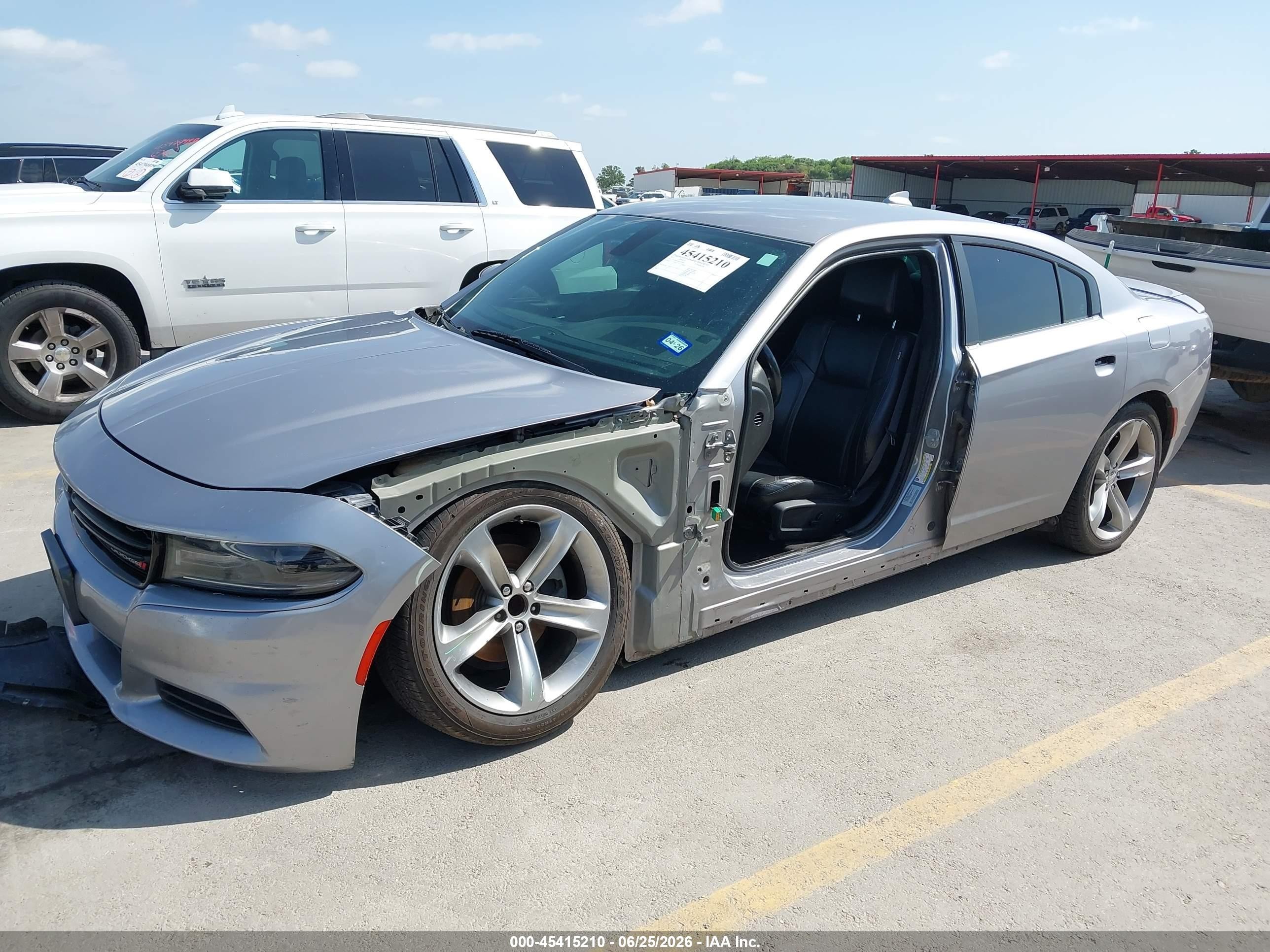 2015 Dodge Charger Sxt Silver vin: 2C3CDXHG6FH724960
