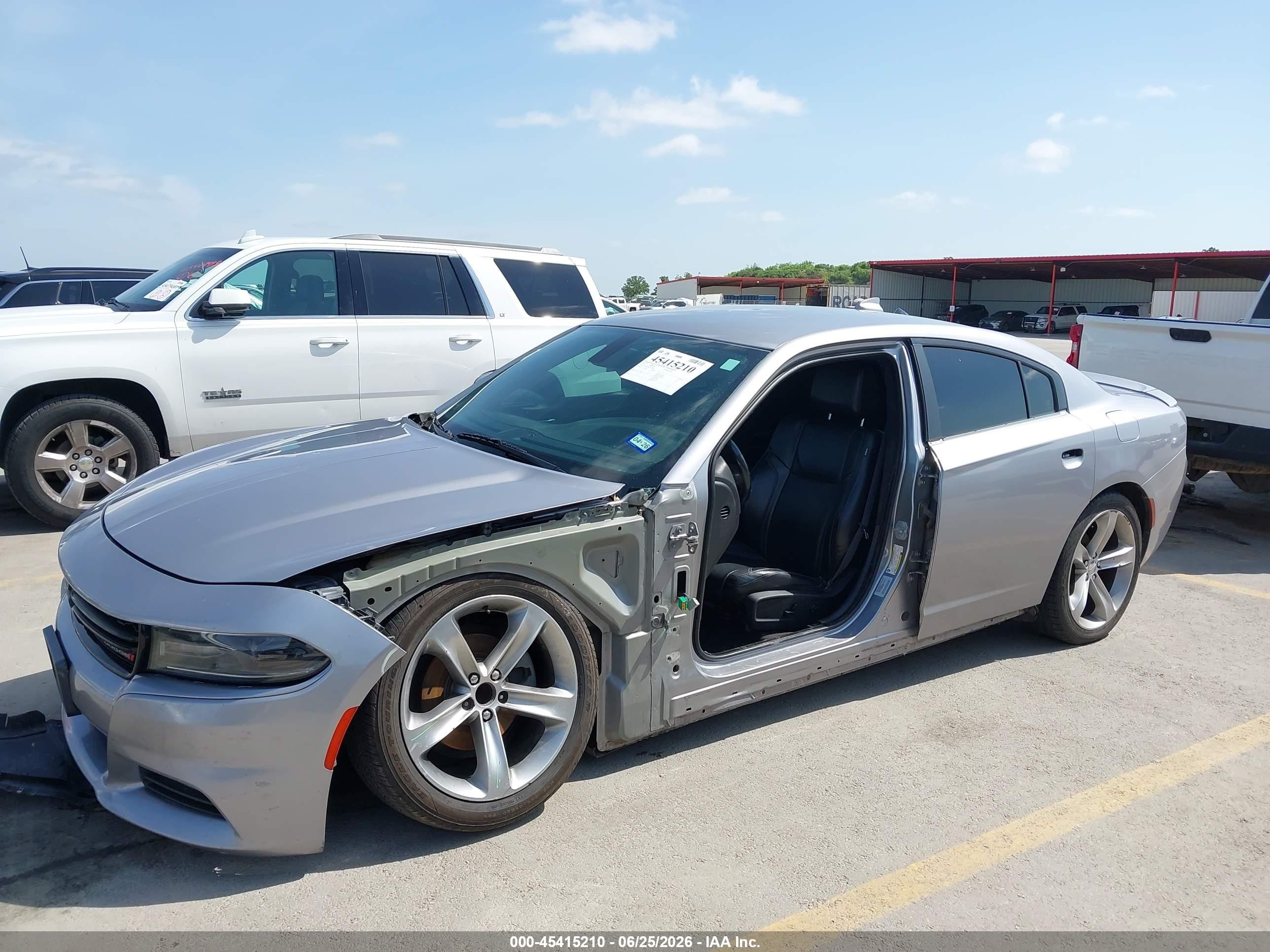 2015 Dodge Charger Sxt Silver vin: 2C3CDXHG6FH724960