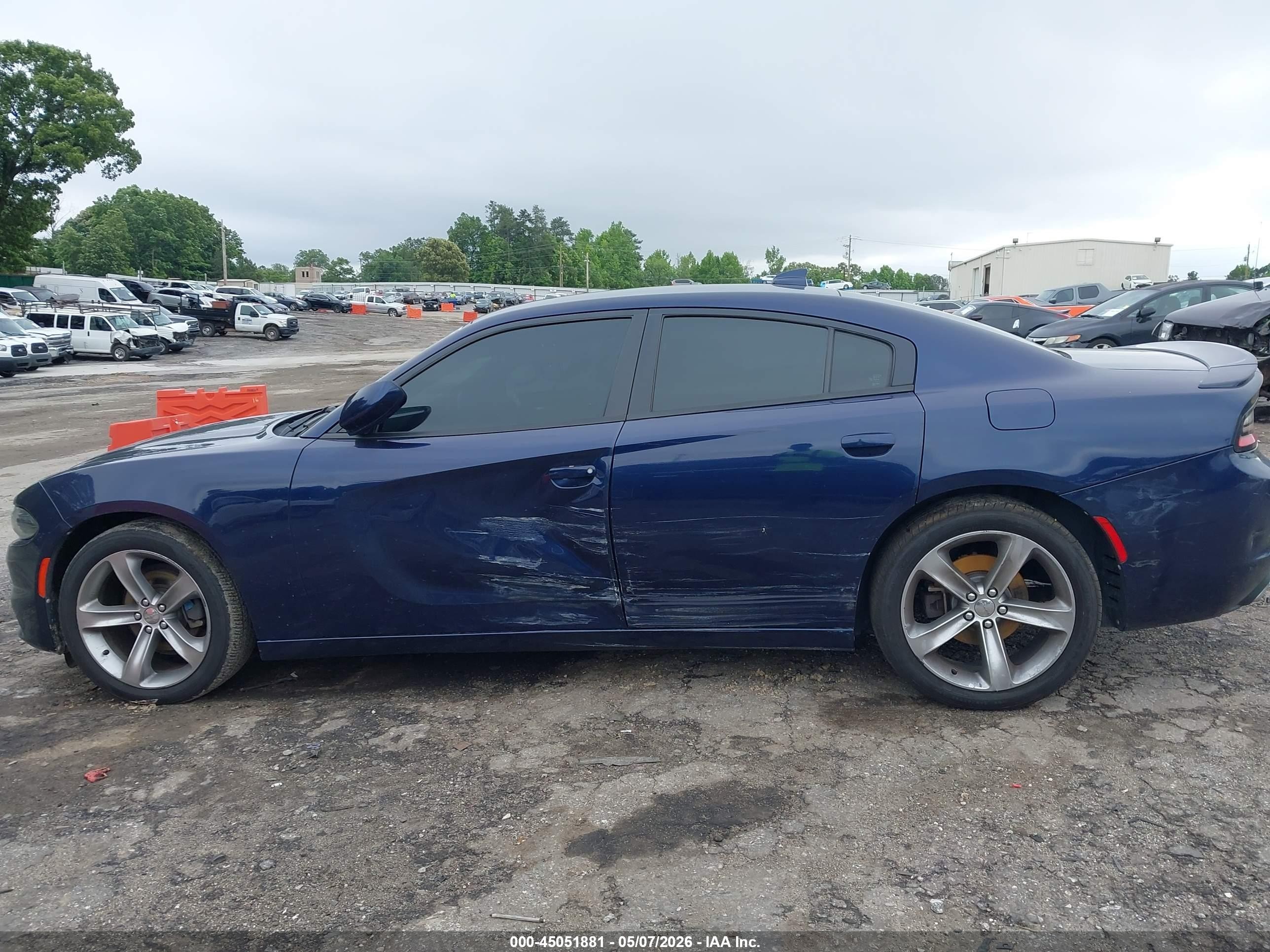 2015 Dodge Charger Sxt Dark Blue vin: 2C3CDXHG6FH726773