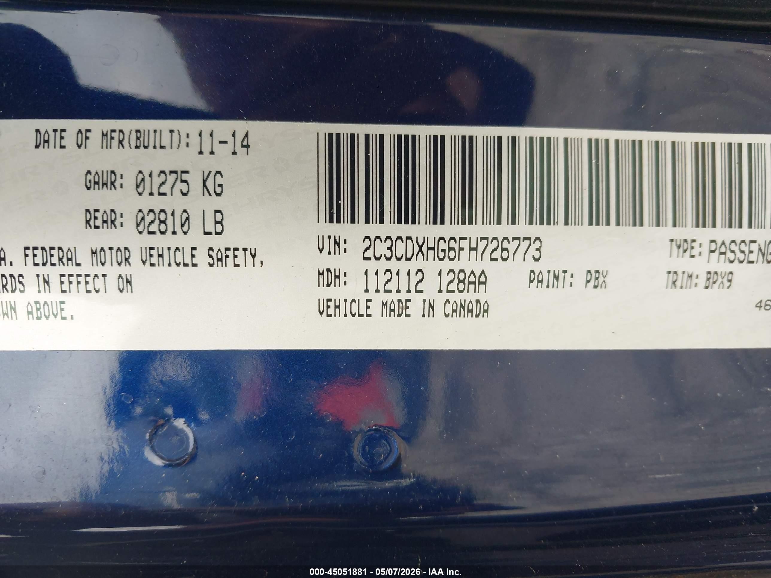 2015 Dodge Charger Sxt Dark Blue vin: 2C3CDXHG6FH726773