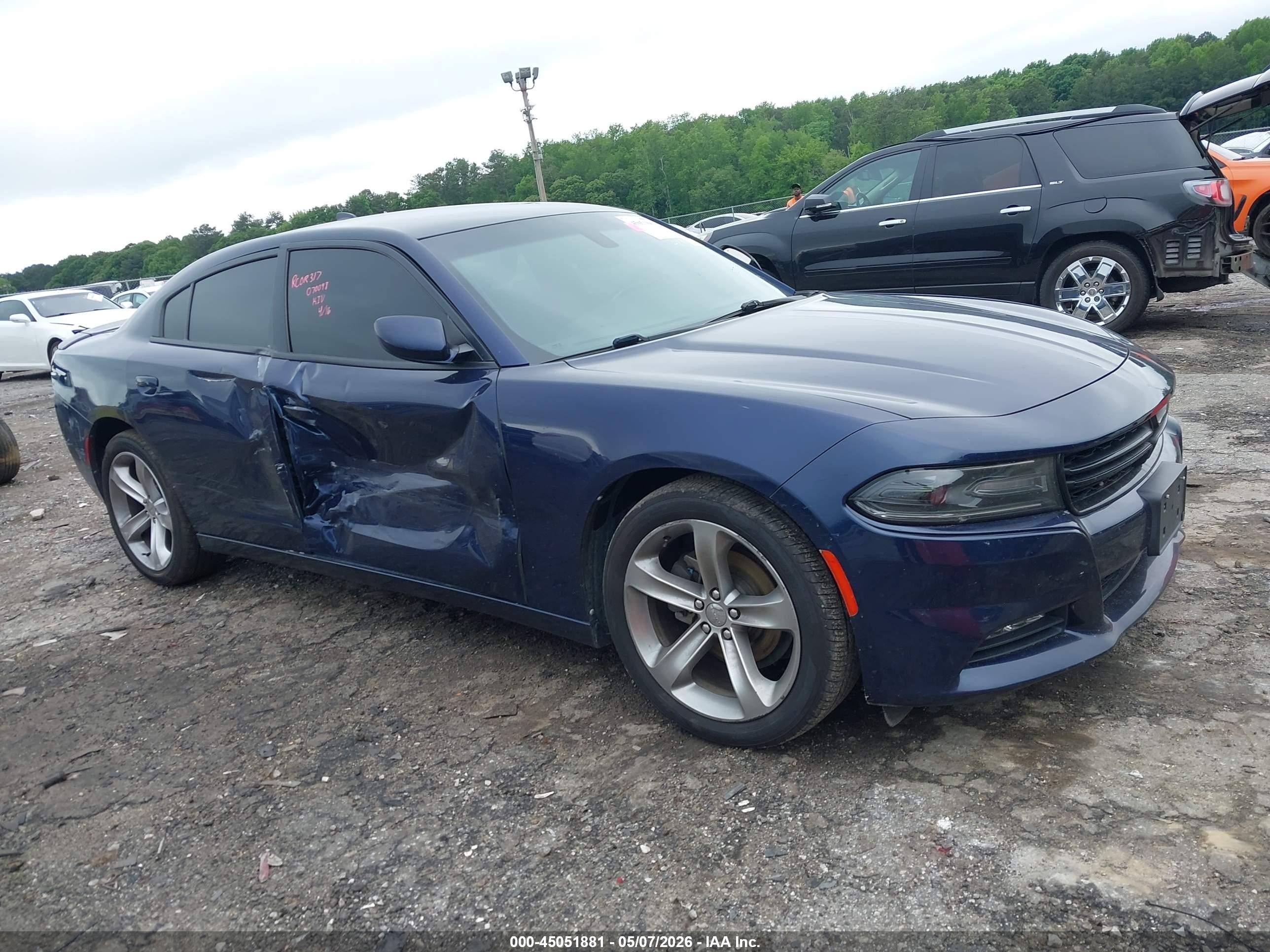 2015 Dodge Charger Sxt Dark Blue vin: 2C3CDXHG6FH726773