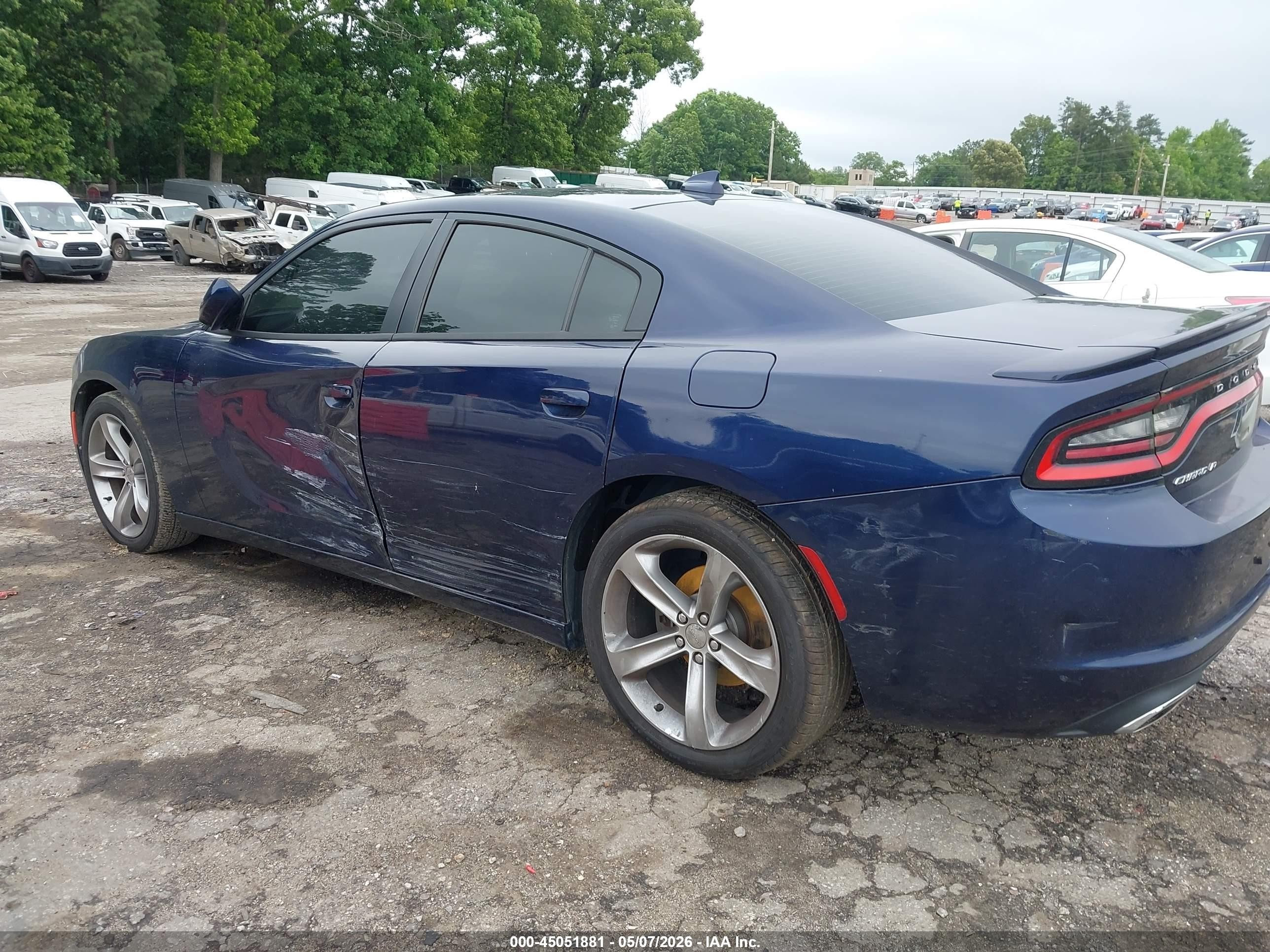 2015 Dodge Charger Sxt Dark Blue vin: 2C3CDXHG6FH726773