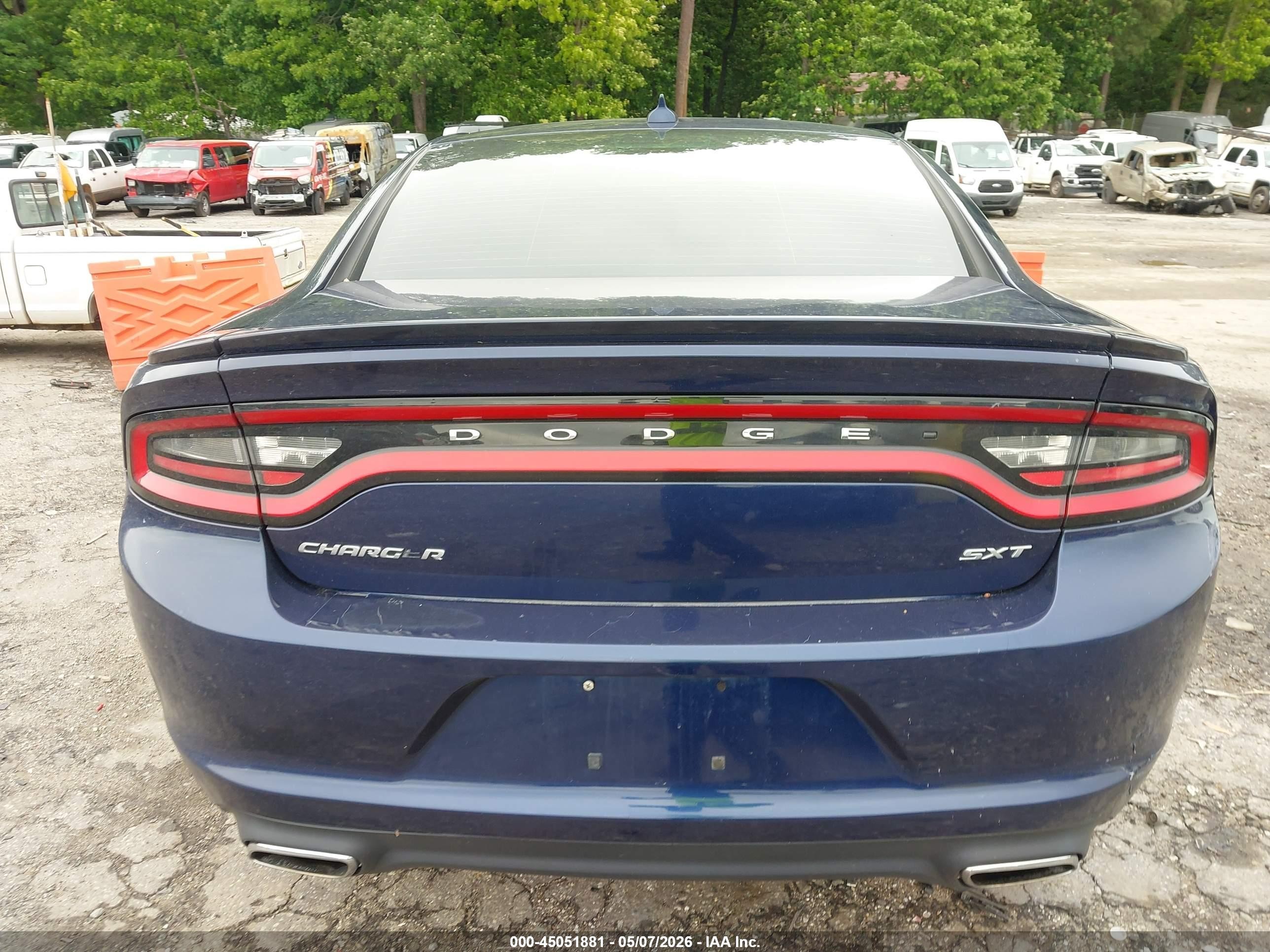 2015 Dodge Charger Sxt Dark Blue vin: 2C3CDXHG6FH726773