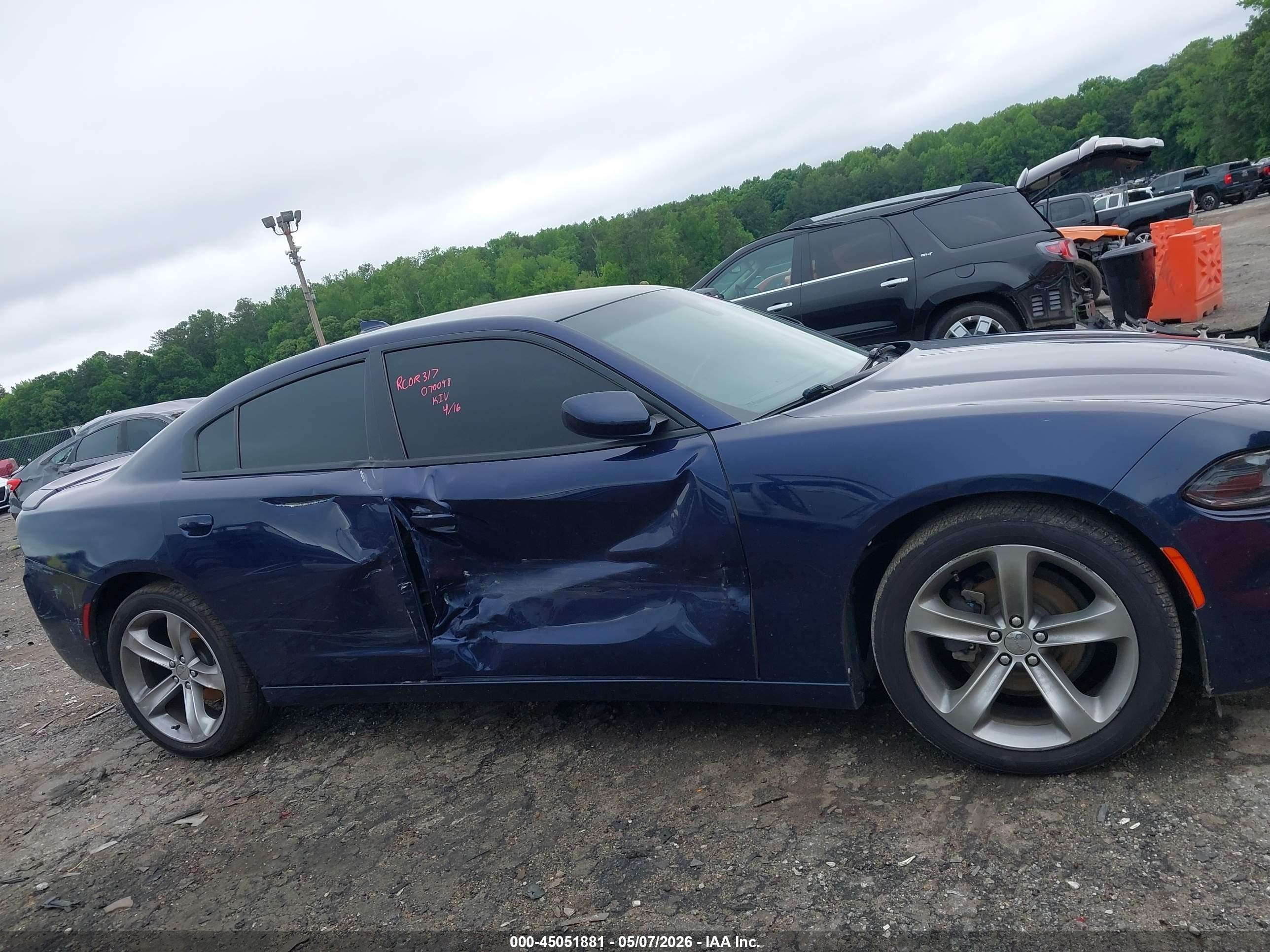 2015 Dodge Charger Sxt Dark Blue vin: 2C3CDXHG6FH726773