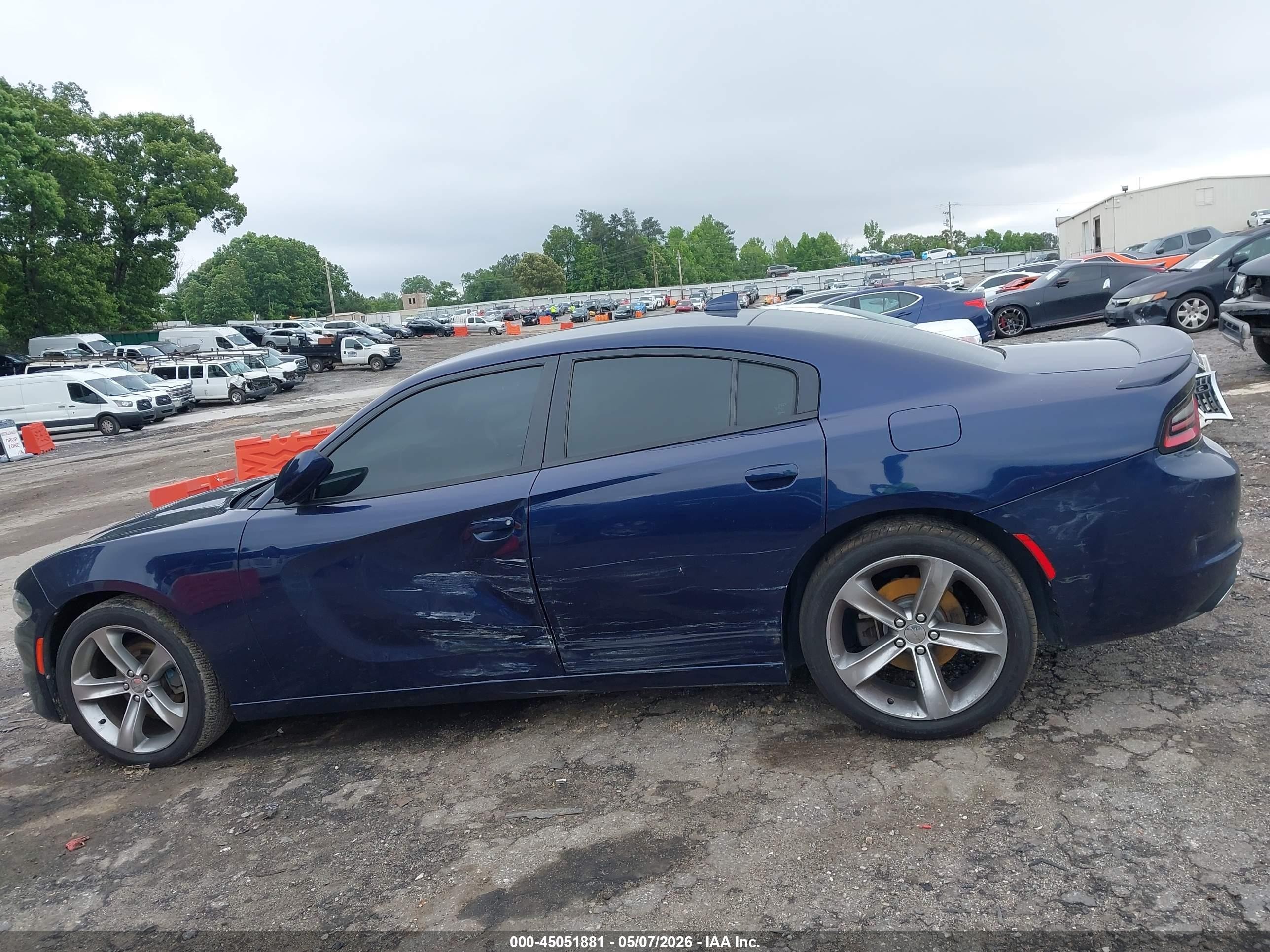 2015 Dodge Charger Sxt Dark Blue vin: 2C3CDXHG6FH726773