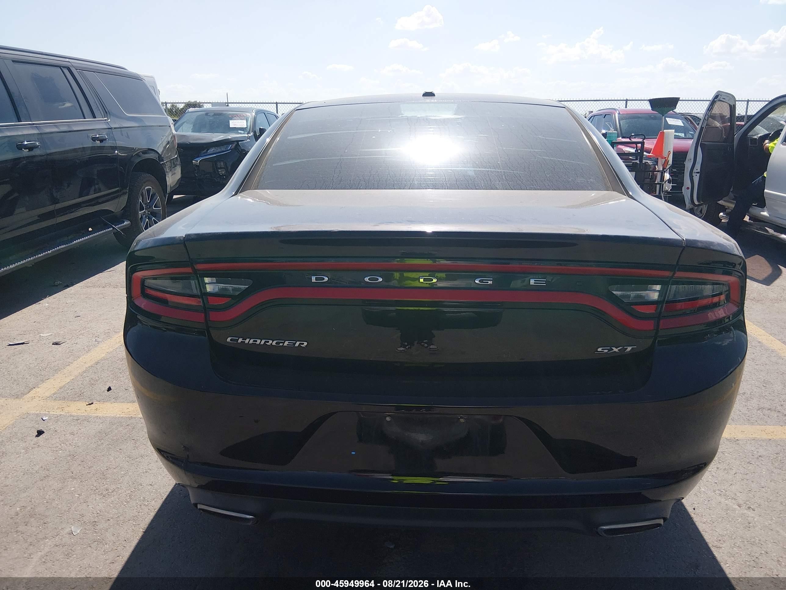 2015 Dodge Charger Sxt Black vin: 2C3CDXHG6FH832012