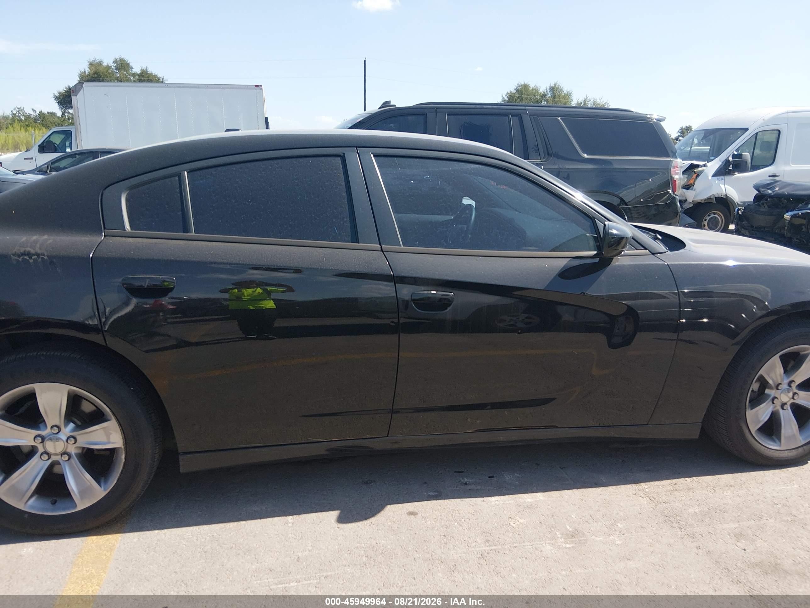 2015 Dodge Charger Sxt Black vin: 2C3CDXHG6FH832012