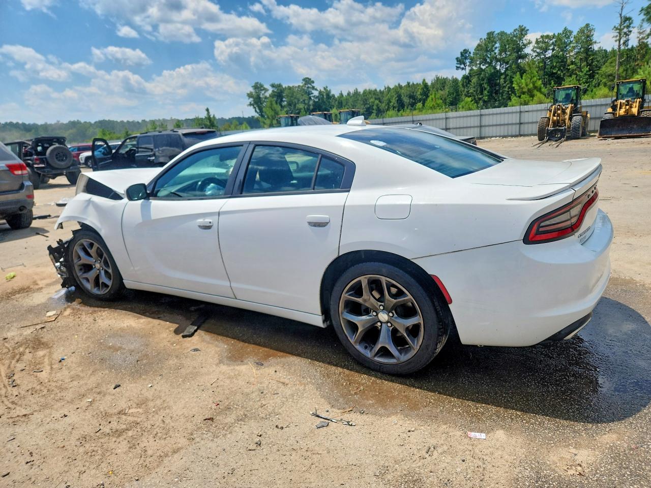 2015 Dodge Charger Sxt White vin: 2C3CDXHG6FH845102