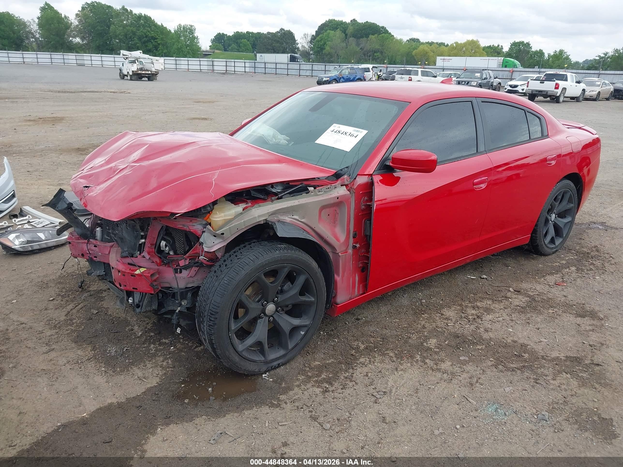 2015 Dodge Charger Sxt Red vin: 2C3CDXHG6FH897426