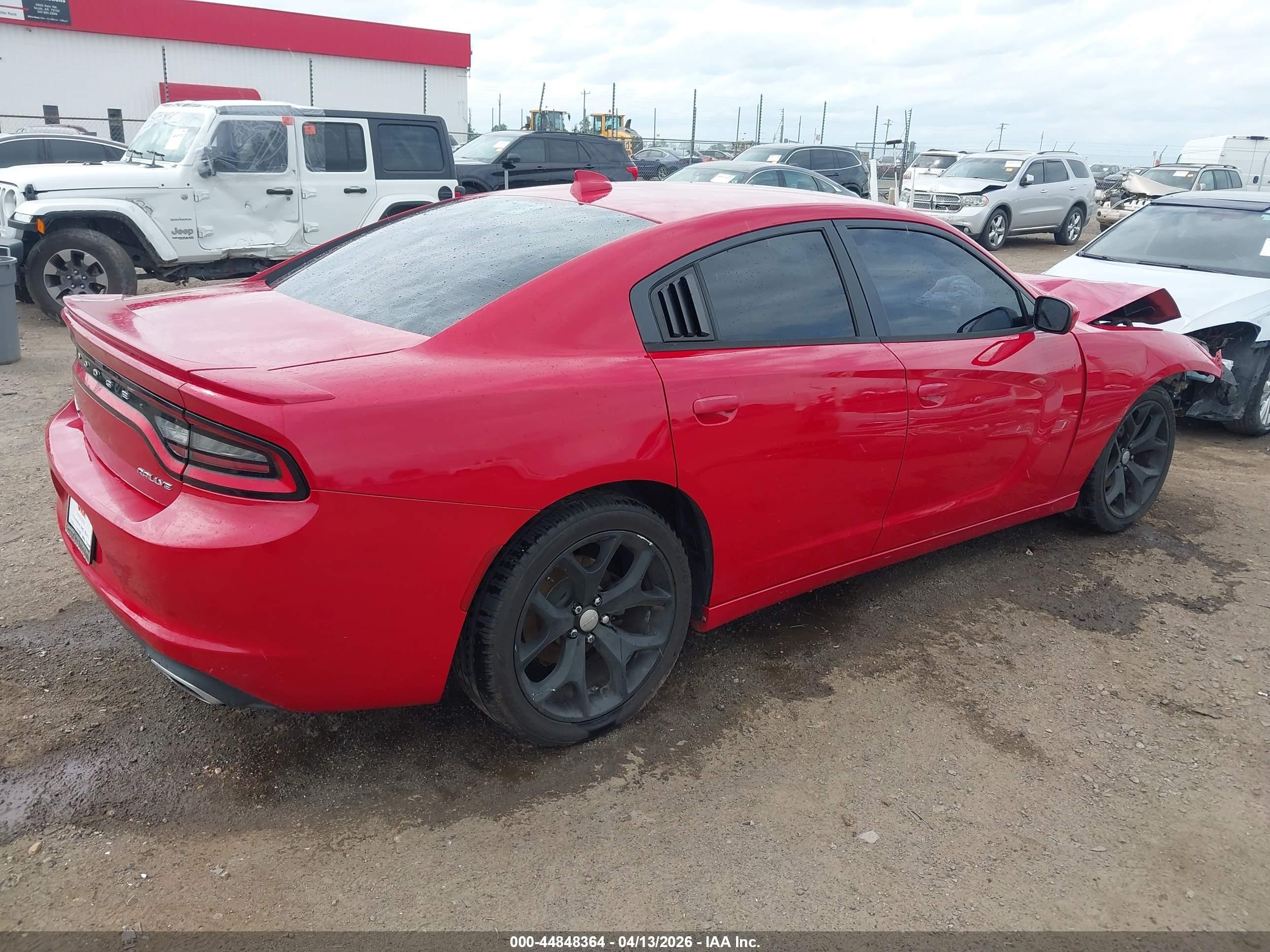 2015 Dodge Charger Sxt Red vin: 2C3CDXHG6FH897426