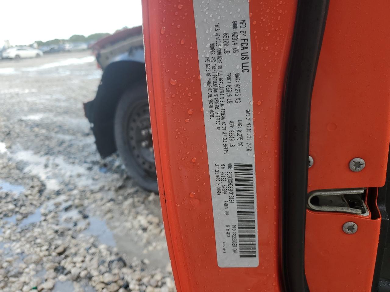 2016 Dodge Charger Sxt Orange vin: 2C3CDXHG6GH313124