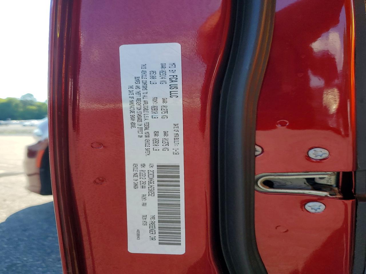 2018 Dodge Charger Sxt Plus Burgundy vin: 2C3CDXHG6JH230252