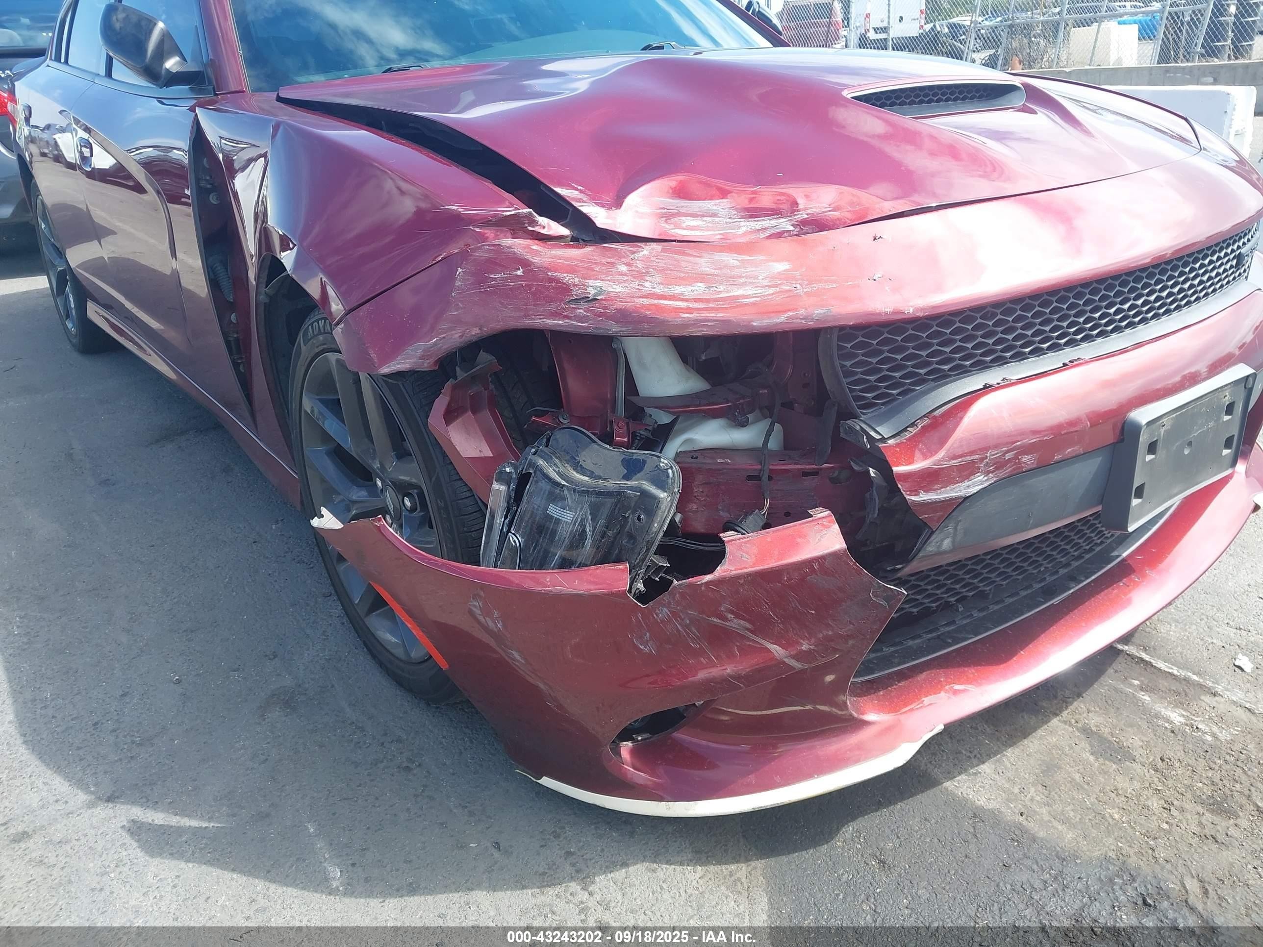 2021 Dodge Charger Gt Rwd Бордовый vin: 2C3CDXHG6MH625813