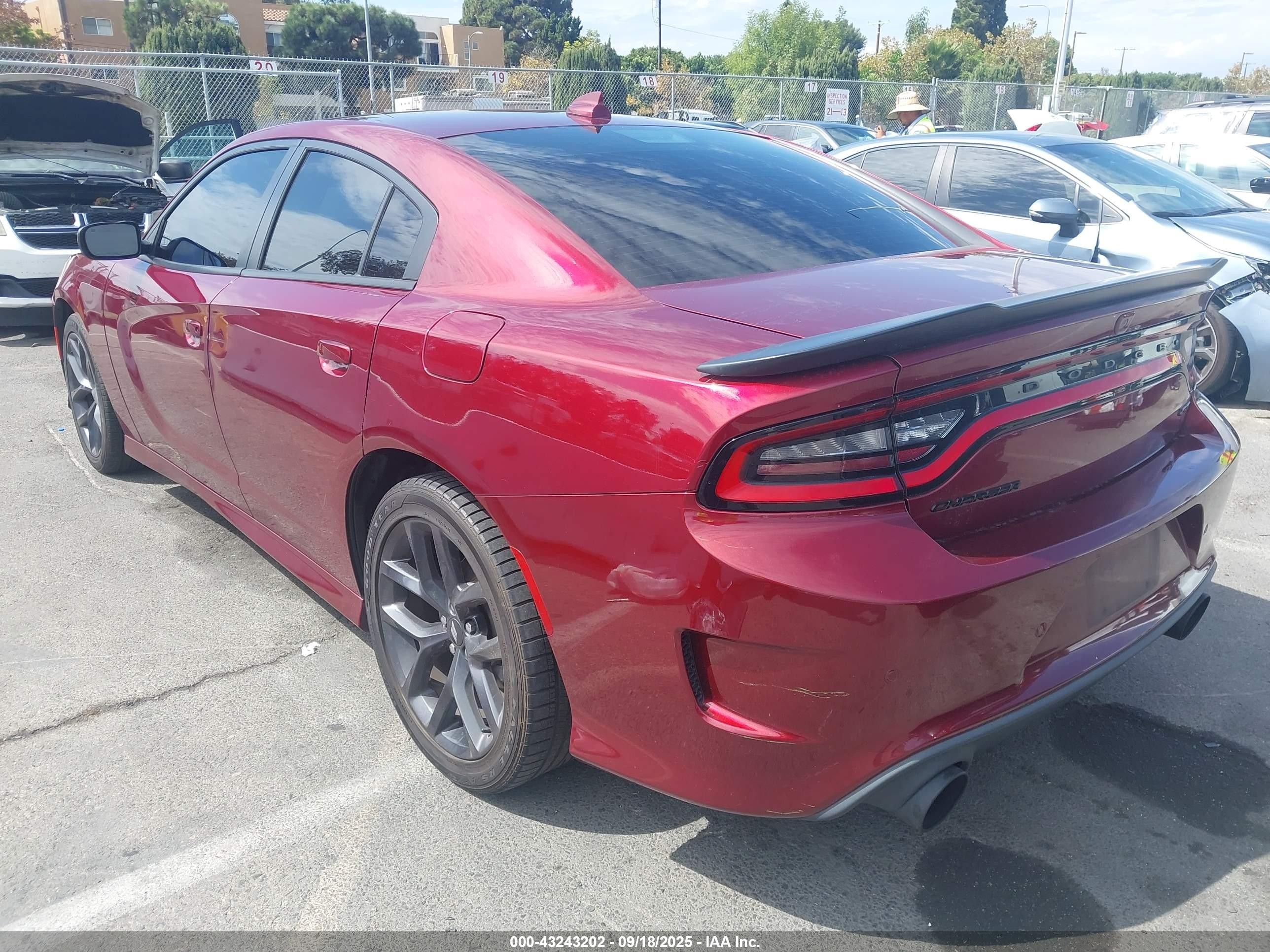 2021 Dodge Charger Gt Rwd Бордовый vin: 2C3CDXHG6MH625813