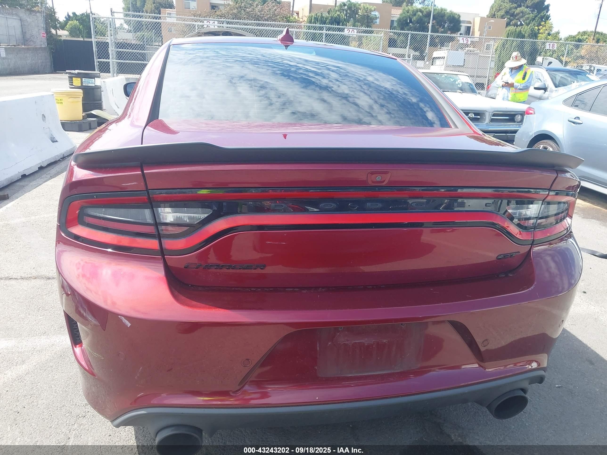 2021 Dodge Charger Gt Rwd Бордовый vin: 2C3CDXHG6MH625813